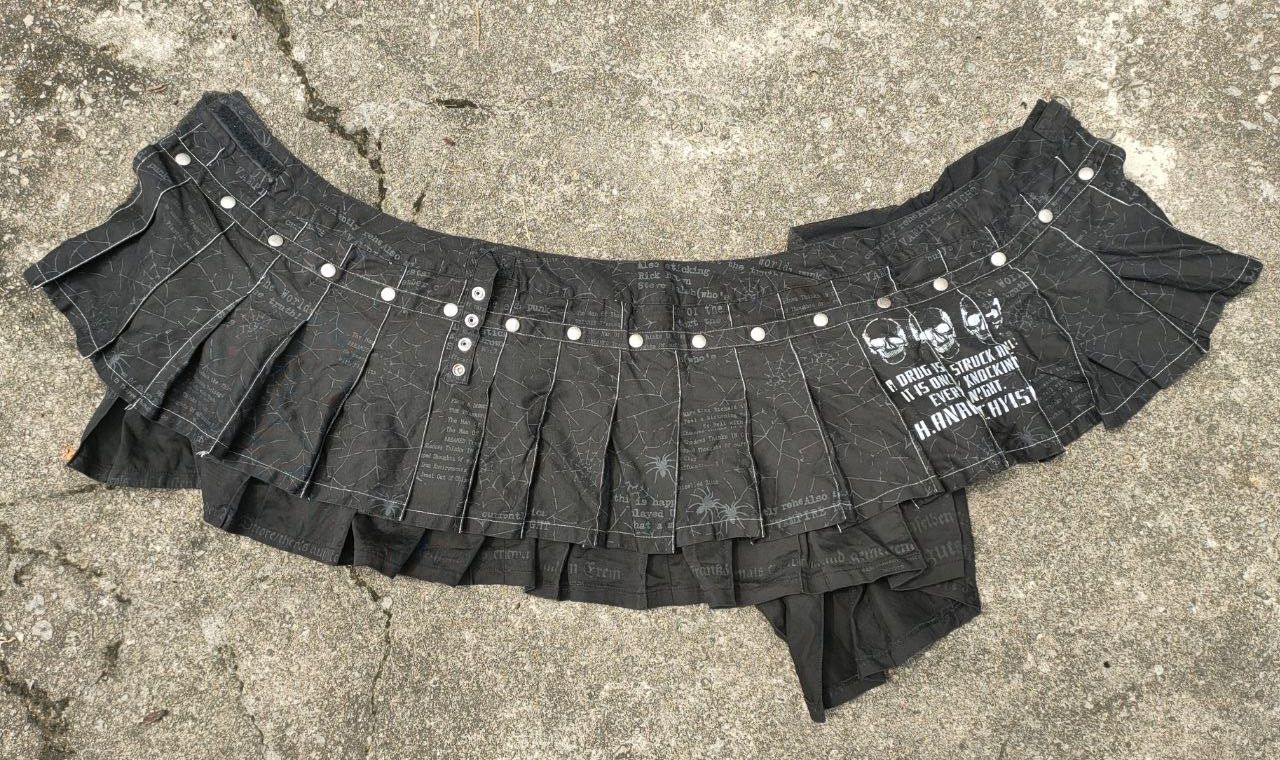 Japanese Brand H.anarchyism Punk Skirt Size 27" / US 4 / IT 40 - 2 Thumbnail