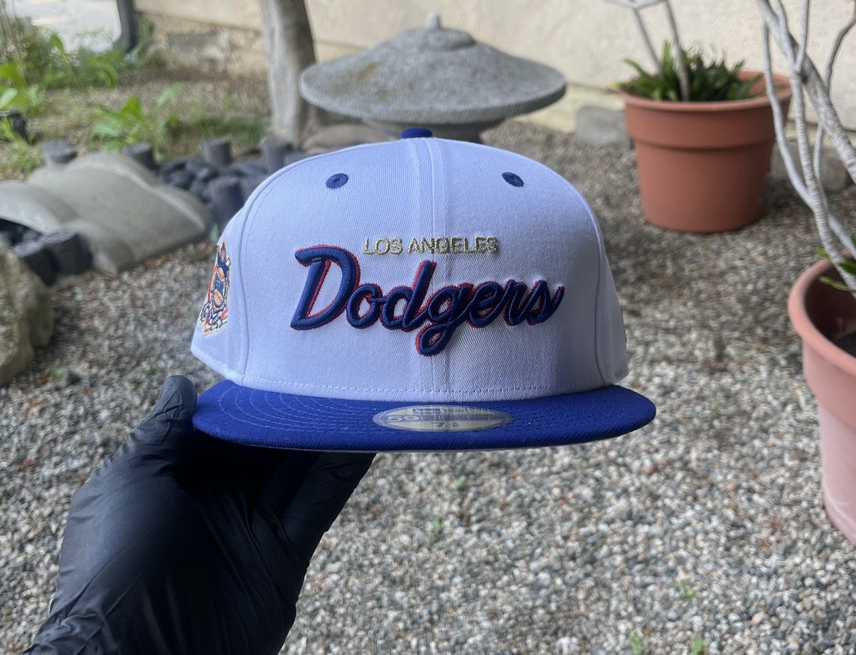 New Era 7 1/4 Upside Down Logo Exclusive LA Dodgers Los Angeles Blue Hat Rare | UK