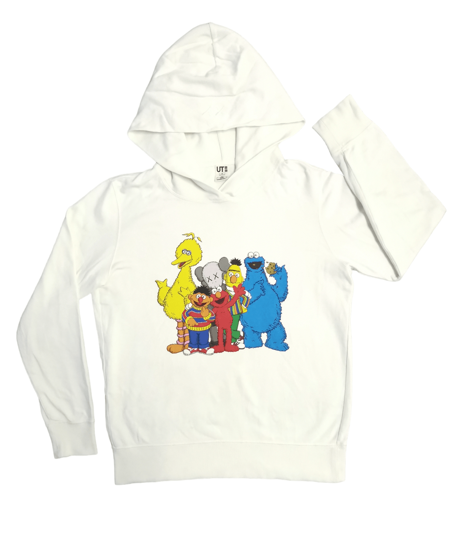 image of Kaws X Sesame Street Family Sweatshirt Hoodie Originalfake in White, Men's (Size Medium)