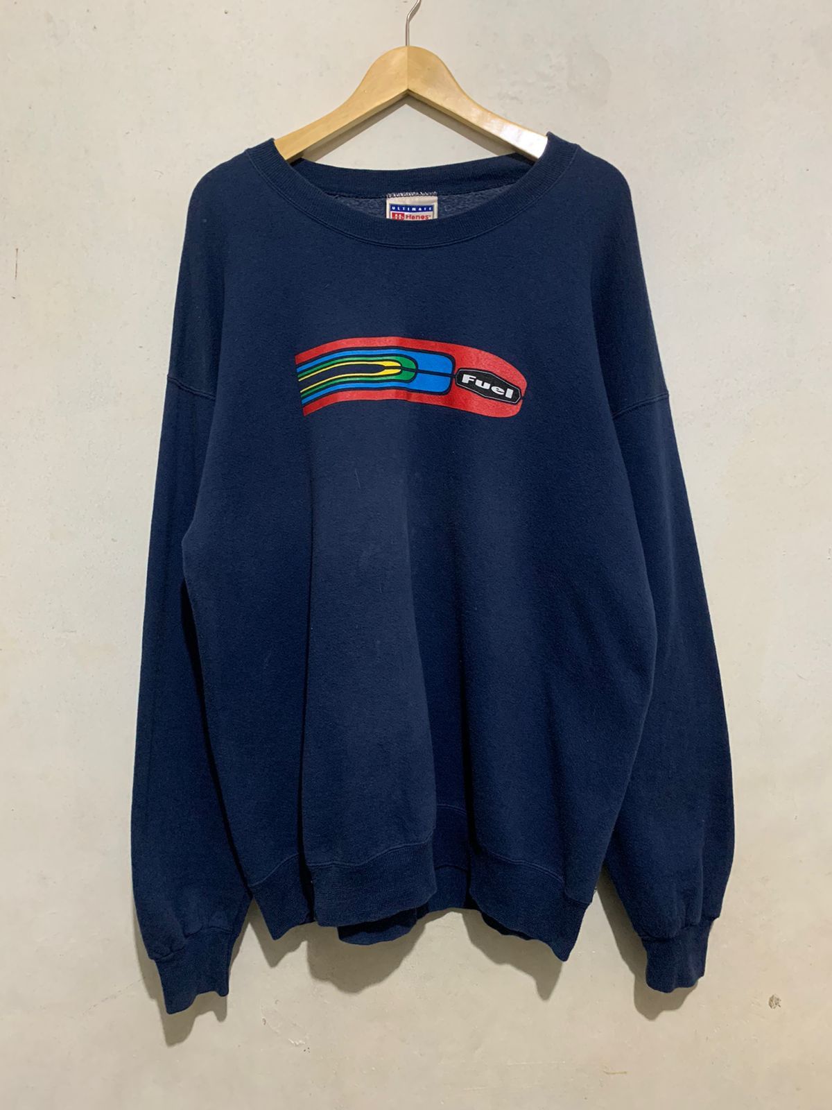 Image of Band Tees Vintage Sweatshirt Fuel Band 90's in Navy, Men's (Size XL)