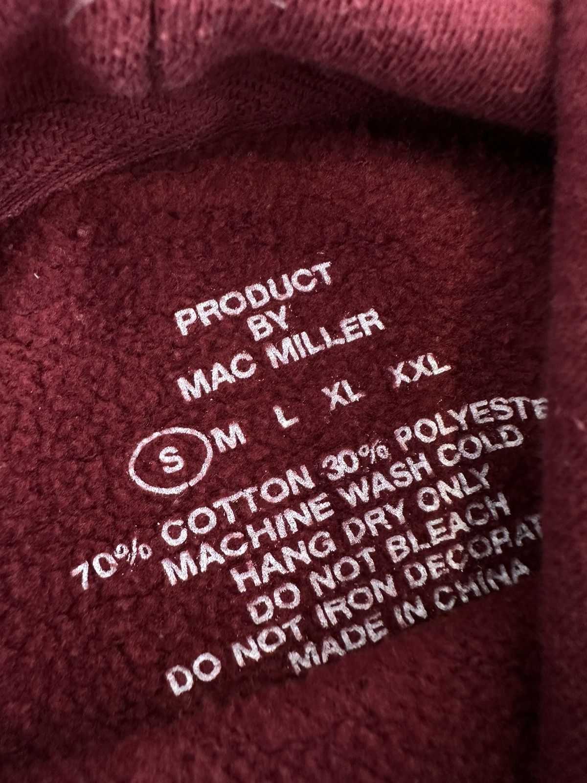 Mac Miller Mac Miller Burgundy Waves Swimming Circles Hoodie Small Size US S / EU 44-46 / 1 - 5 Thumbnail