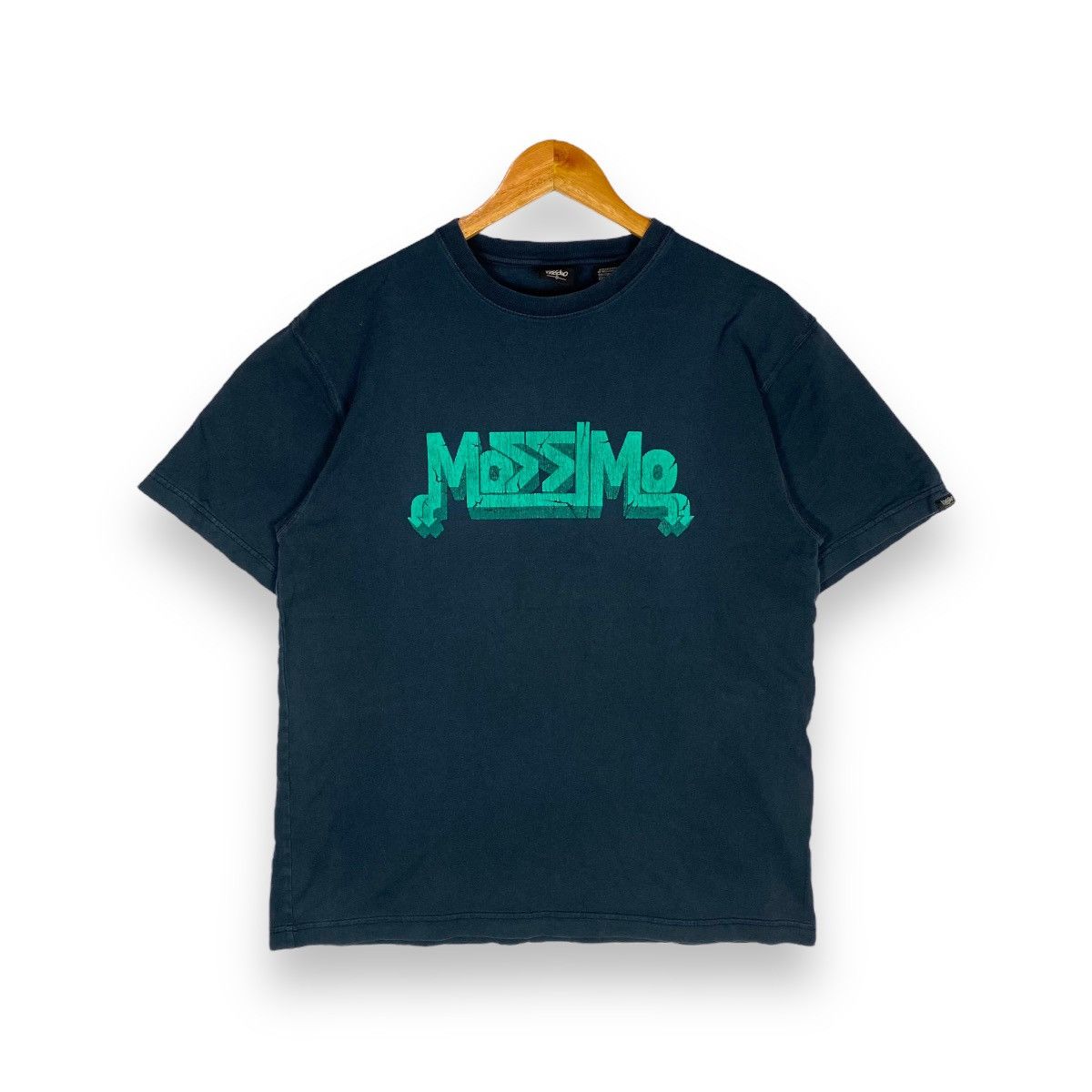 image of Mossimo Graffiti Style Spellout T Shirt Skate Hiphop in Black, Men's (Size Medium)
