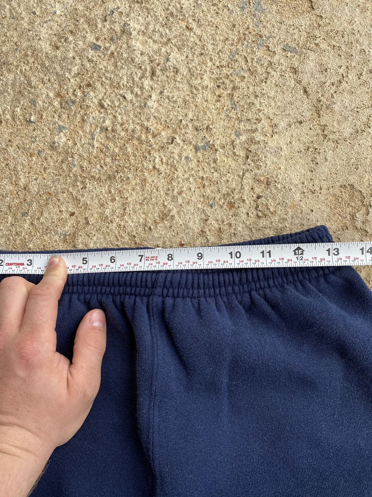 Japanese Brand × Vintage Vintage 90’s Navy USN Spellout Distressed Sweatpants Size US 26 / EU 42 - 7 Thumbnail