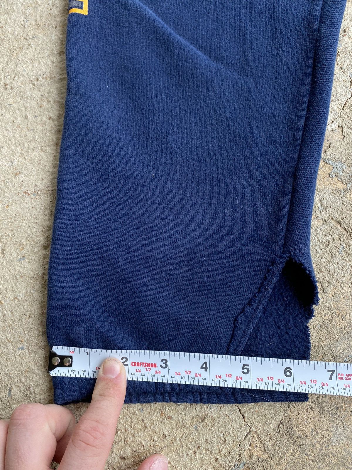 Japanese Brand × Vintage Vintage 90’s Navy USN Spellout Distressed Sweatpants Size US 26 / EU 42 - 10 Thumbnail