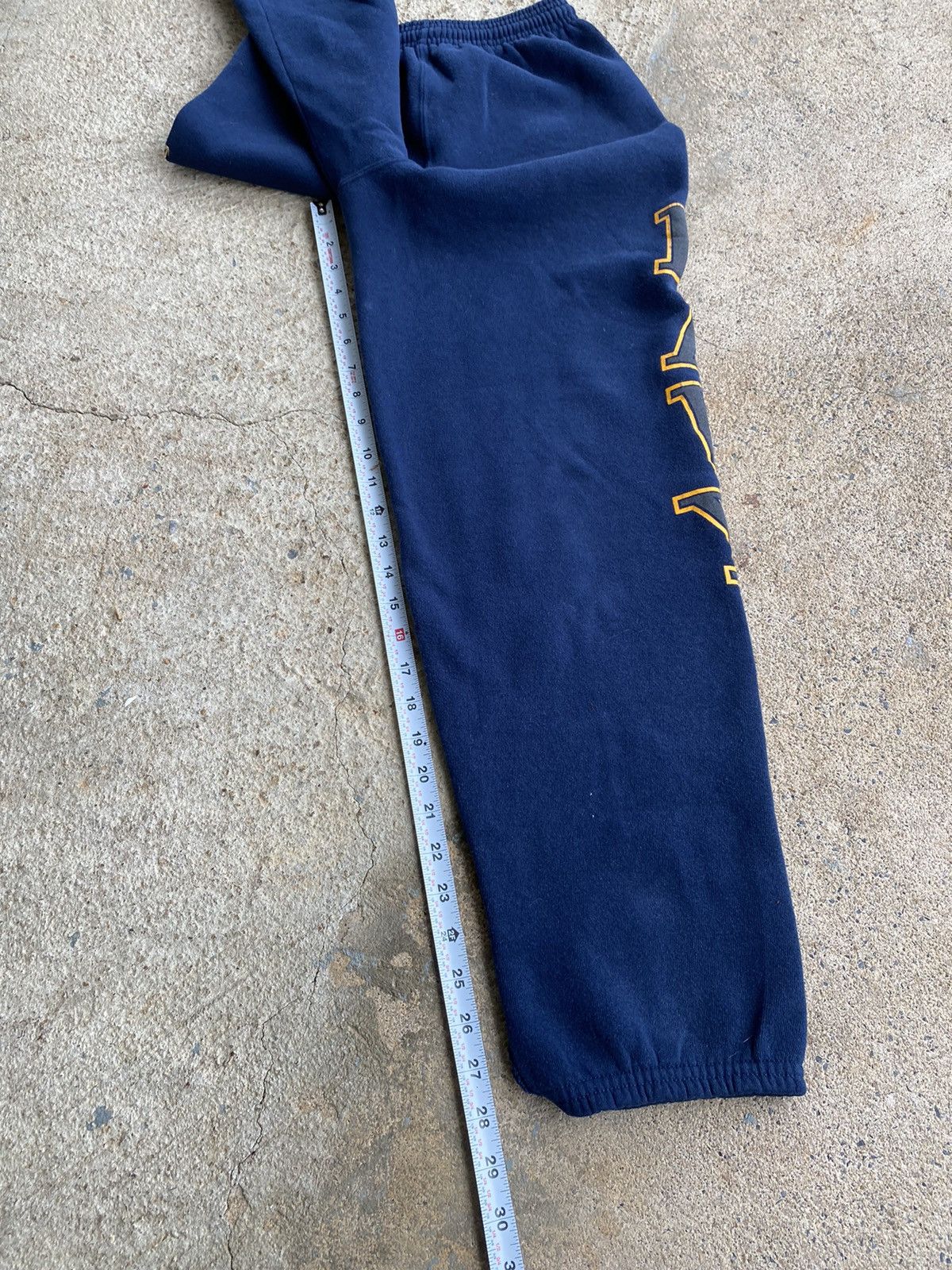Japanese Brand × Vintage Vintage 90’s Navy USN Spellout Distressed Sweatpants Size US 26 / EU 42 - 11 Thumbnail