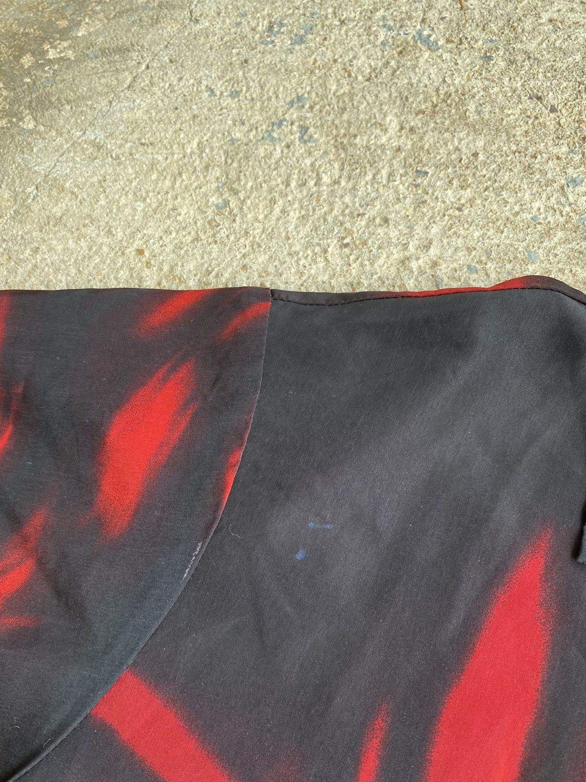 Japanese Brand × Vintage Vintage Y2K Tribal Flame Button Up Stained Flame Shirt Size US XL / EU 56 / 4 - 4 Thumbnail