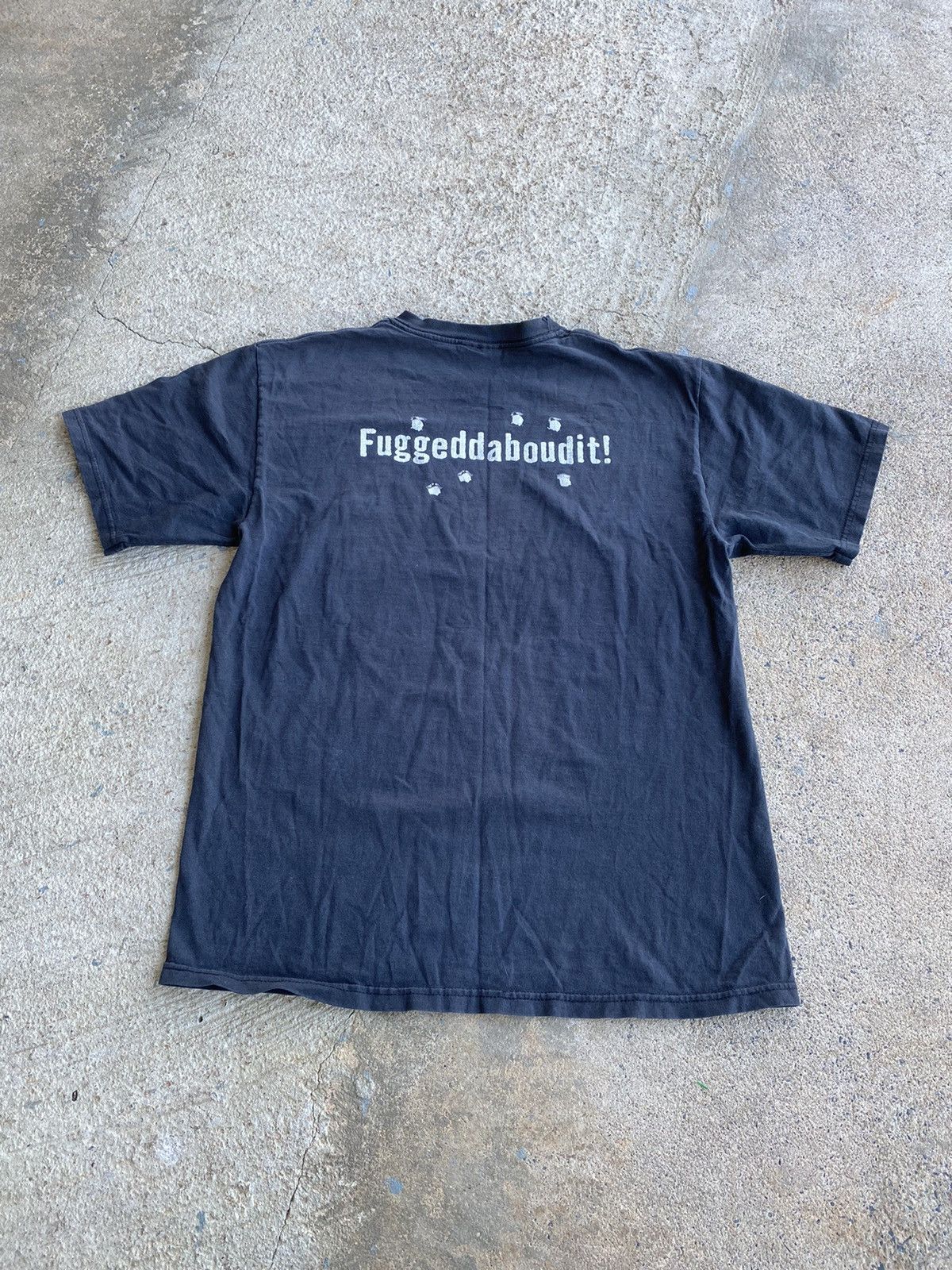 Japanese Brand × Vintage Vintage Fuggedaboudit! Wiseguy Grunge Distressed Shirt Size US M / EU 48-50 / 2 - 1 Thumbnail