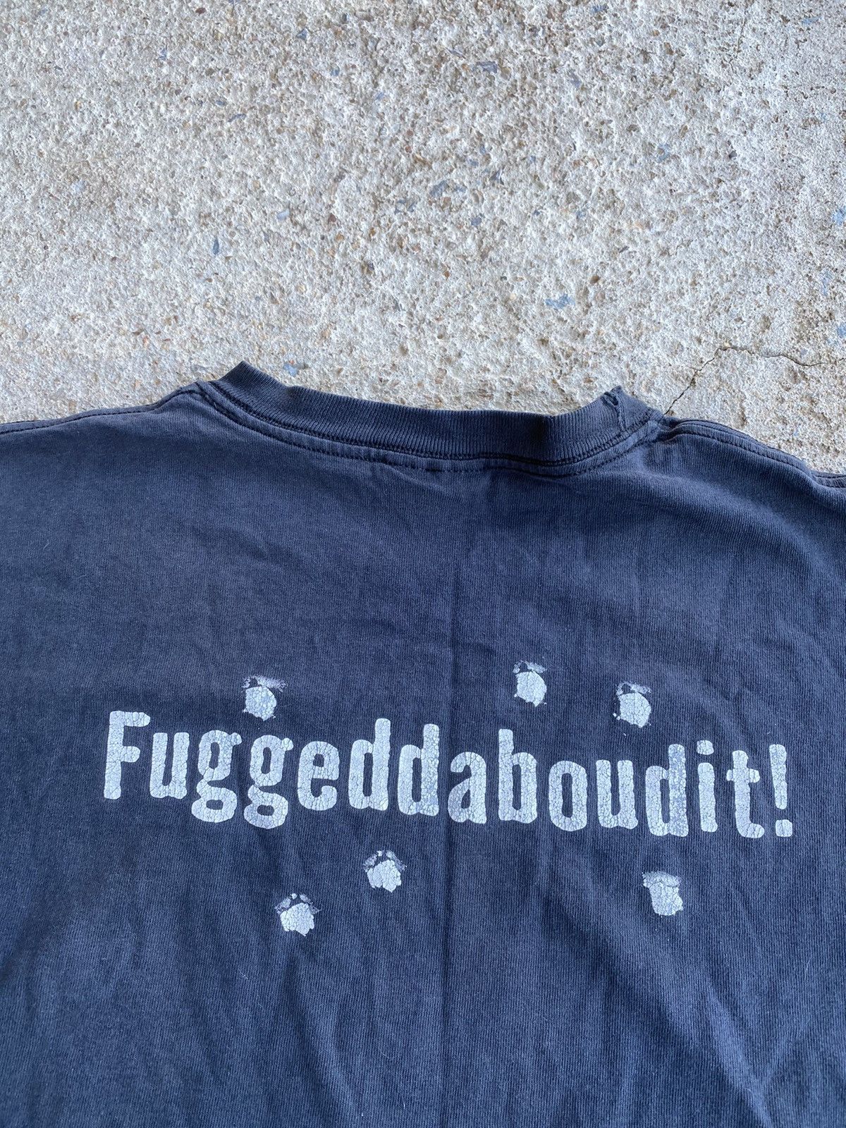 Japanese Brand × Vintage Vintage Fuggedaboudit! Wiseguy Grunge Distressed Shirt Size US M / EU 48-50 / 2 - 2 Thumbnail