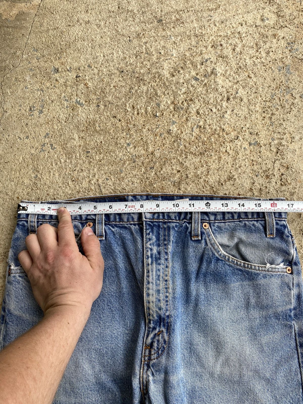 Levi's × Vintage Vintage 90’s Levi’s 505 Faded Orange Tab Jeans Size US 34 / EU 50 - 14 Thumbnail