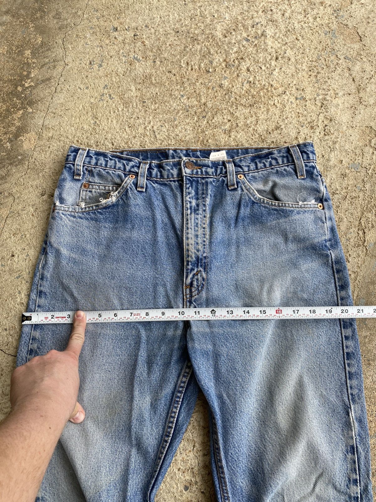 Levi's × Vintage Vintage 90’s Levi’s 505 Faded Orange Tab Jeans Size US 34 / EU 50 - 15 Thumbnail