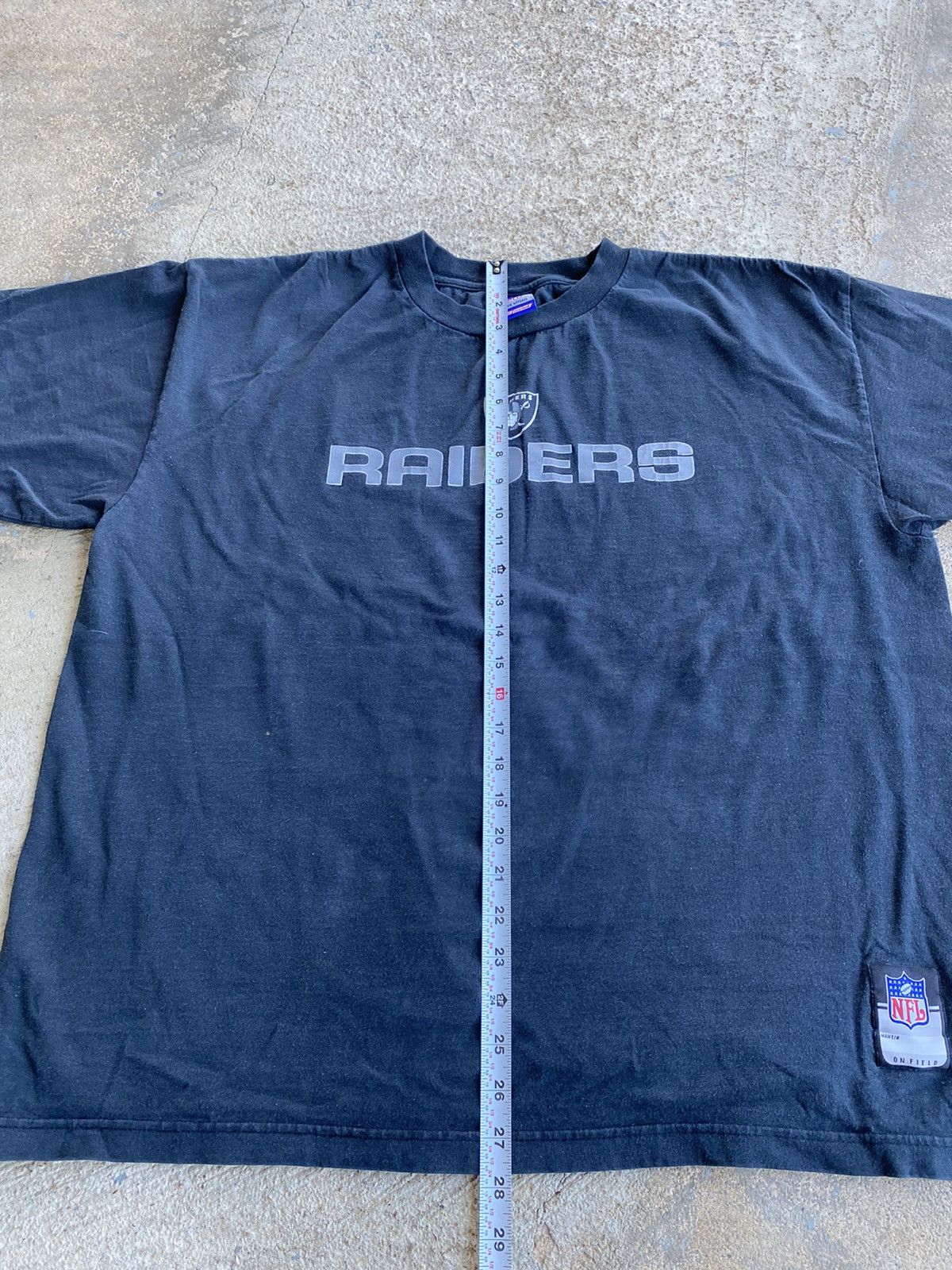 NFL × Vintage Vintage Y2K Reebok Raiders Football Faded Black Shirt Size US XL / EU 56 / 4 - 9 Thumbnail