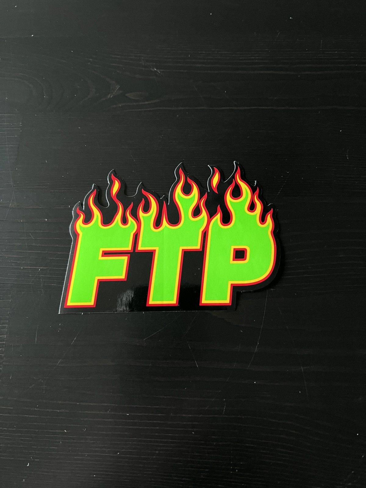 Thrasher ftp x thrasher flames sticker grailed