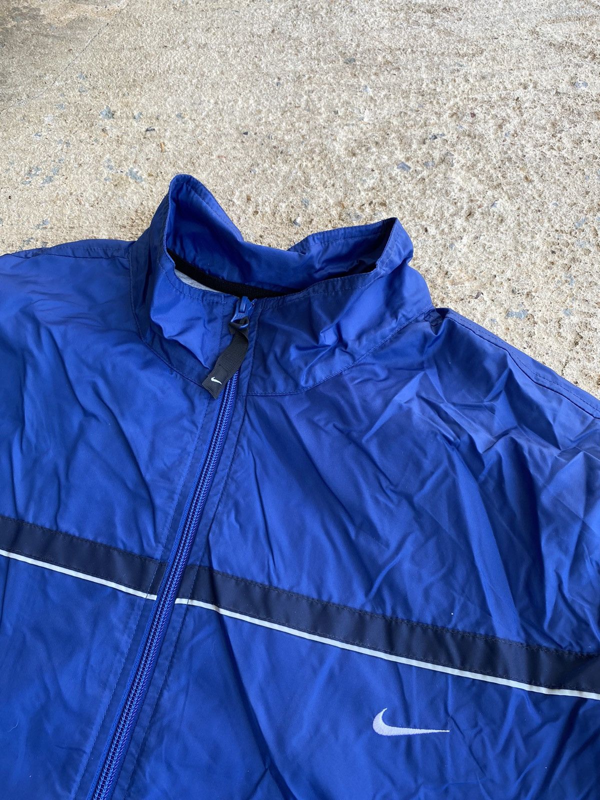 Nike × Vintage Vintage Y2K Nike Blue Full Zip Windbreaker Jacket Size US XL / EU 56 / 4 - 2 Thumbnail