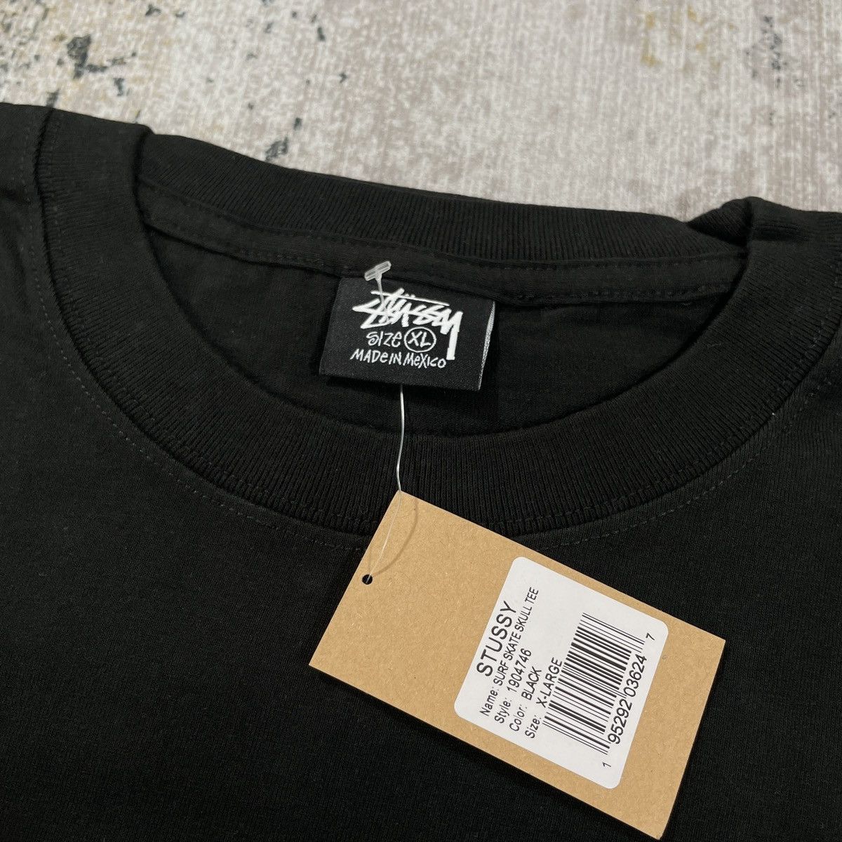 Stussy STUSSY SKULL SURFSKATE LOGO TEE BLACK // XL Size US XL / EU 56 / 4 - 6 Thumbnail