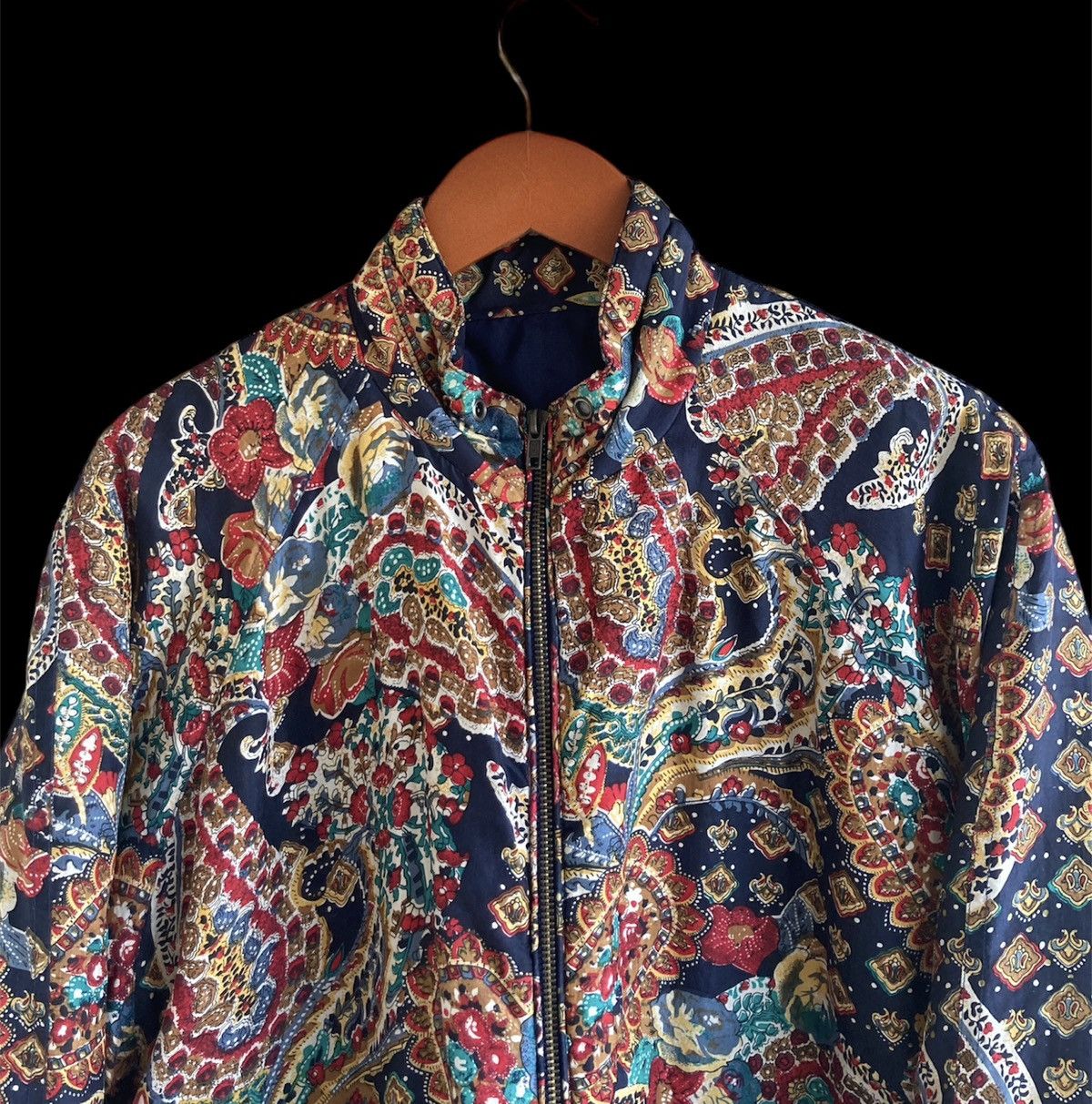 Other Vintage Y2K AOP silk floral paisley puffer jacket VTG M/L Size M / US 6-8 / IT 42-44 - 4 Thumbnail