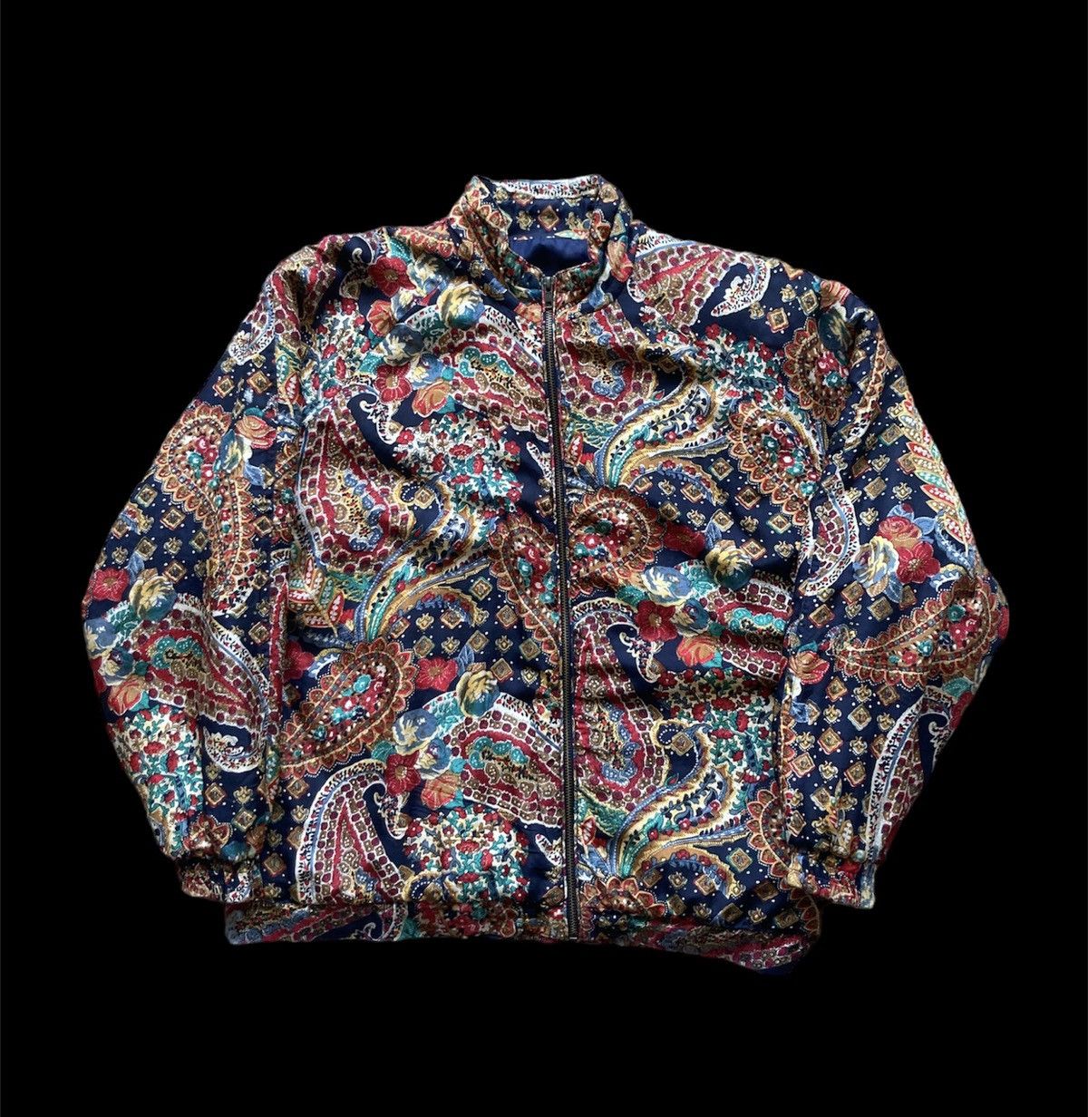Other Vintage Y2K AOP silk floral paisley puffer jacket VTG M/L Size M / US 6-8 / IT 42-44 - 1 Thumbnail