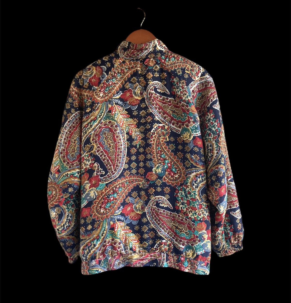 Other Vintage Y2K AOP silk floral paisley puffer jacket VTG M/L Size M / US 6-8 / IT 42-44 - 8 Thumbnail