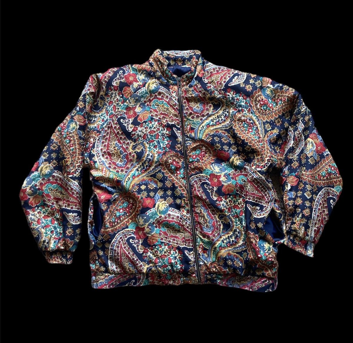 Other Vintage Y2K AOP silk floral paisley puffer jacket VTG M/L Size M / US 6-8 / IT 42-44 - 3 Thumbnail
