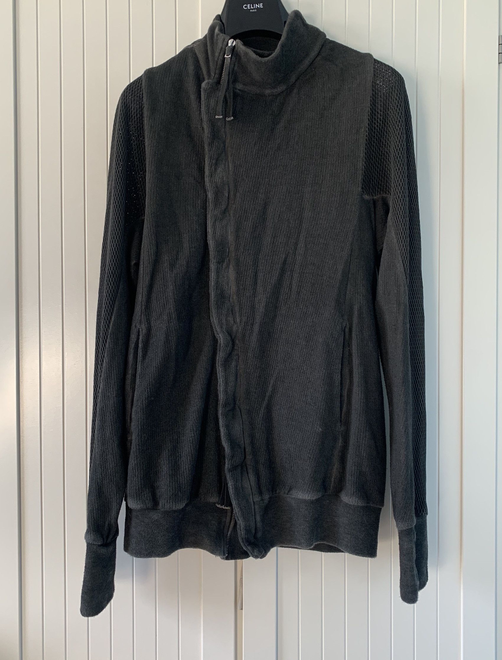 image of Boris Bidjan Saberi Ss'15 Sweatshirt Dyed Cotton in Washed Black, Men's (Size XL)