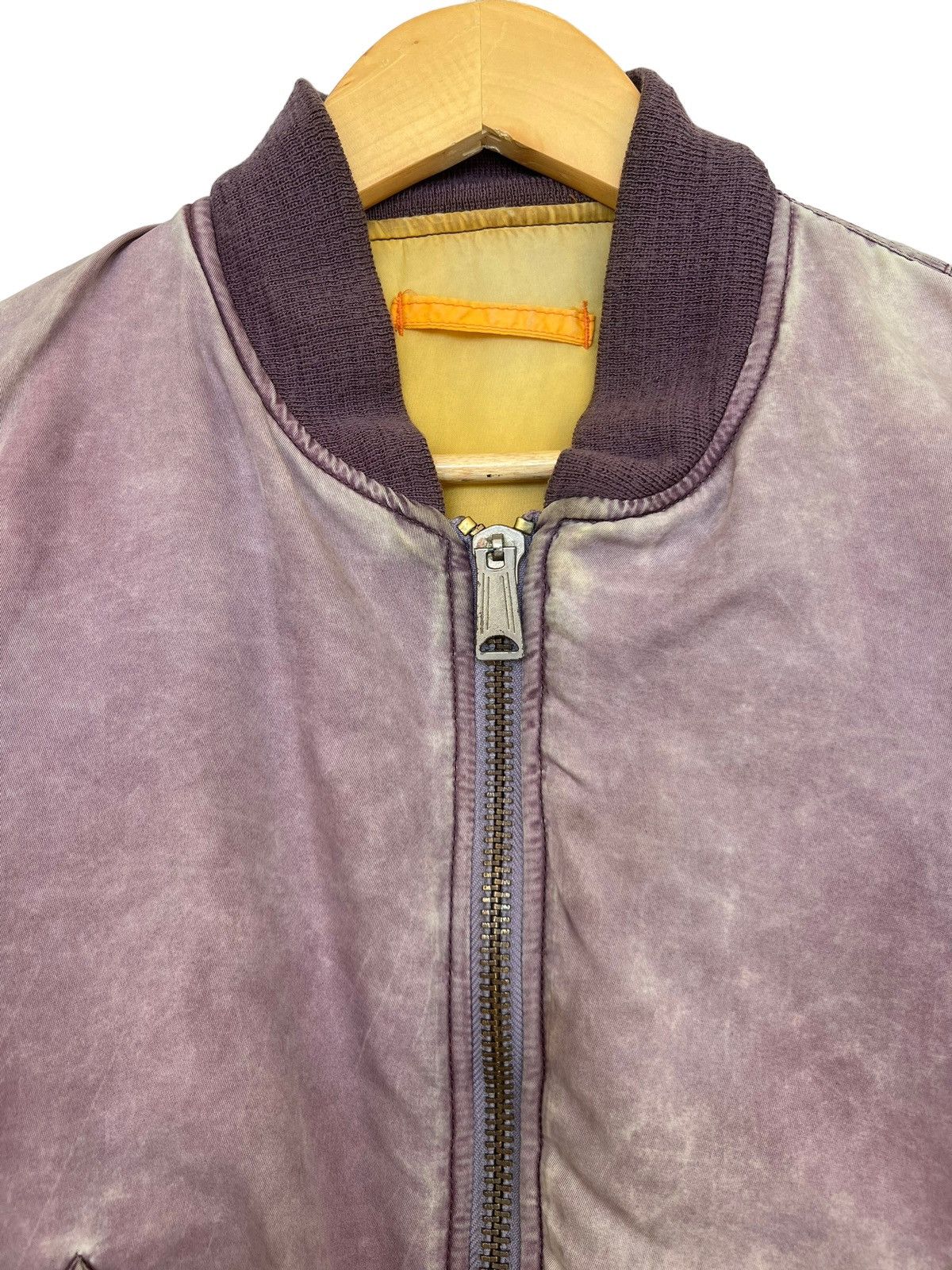 Vintage Pick🔥 Vintage USAF MA-1 Distressed Bomber Sunfaded Jacket Size US L / EU 52-54 / 3 - 19 Thumbnail