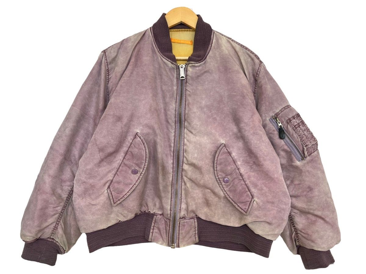 Vintage Pick🔥 Vintage USAF MA-1 Distressed Bomber Sunfaded Jacket Size US L / EU 52-54 / 3 - 2 Thumbnail
