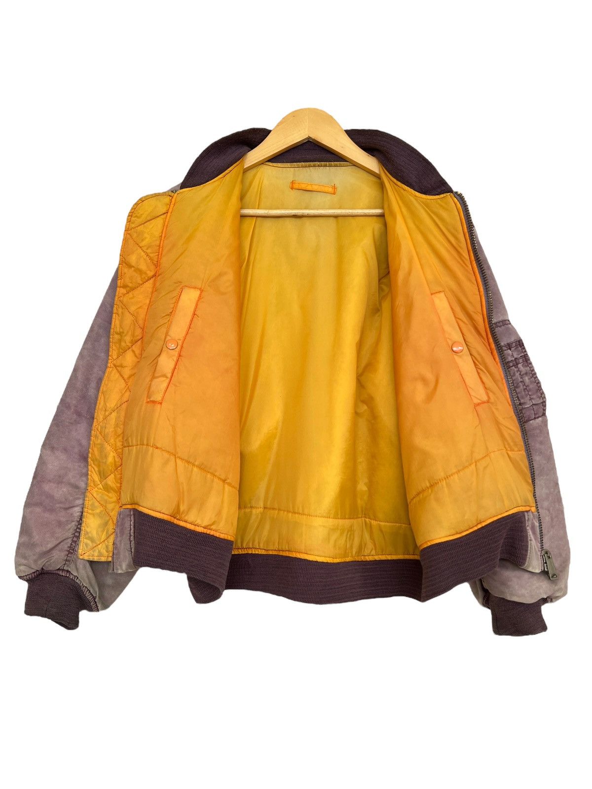 Vintage Pick🔥 Vintage USAF MA-1 Distressed Bomber Sunfaded Jacket Size US L / EU 52-54 / 3 - 10 Thumbnail