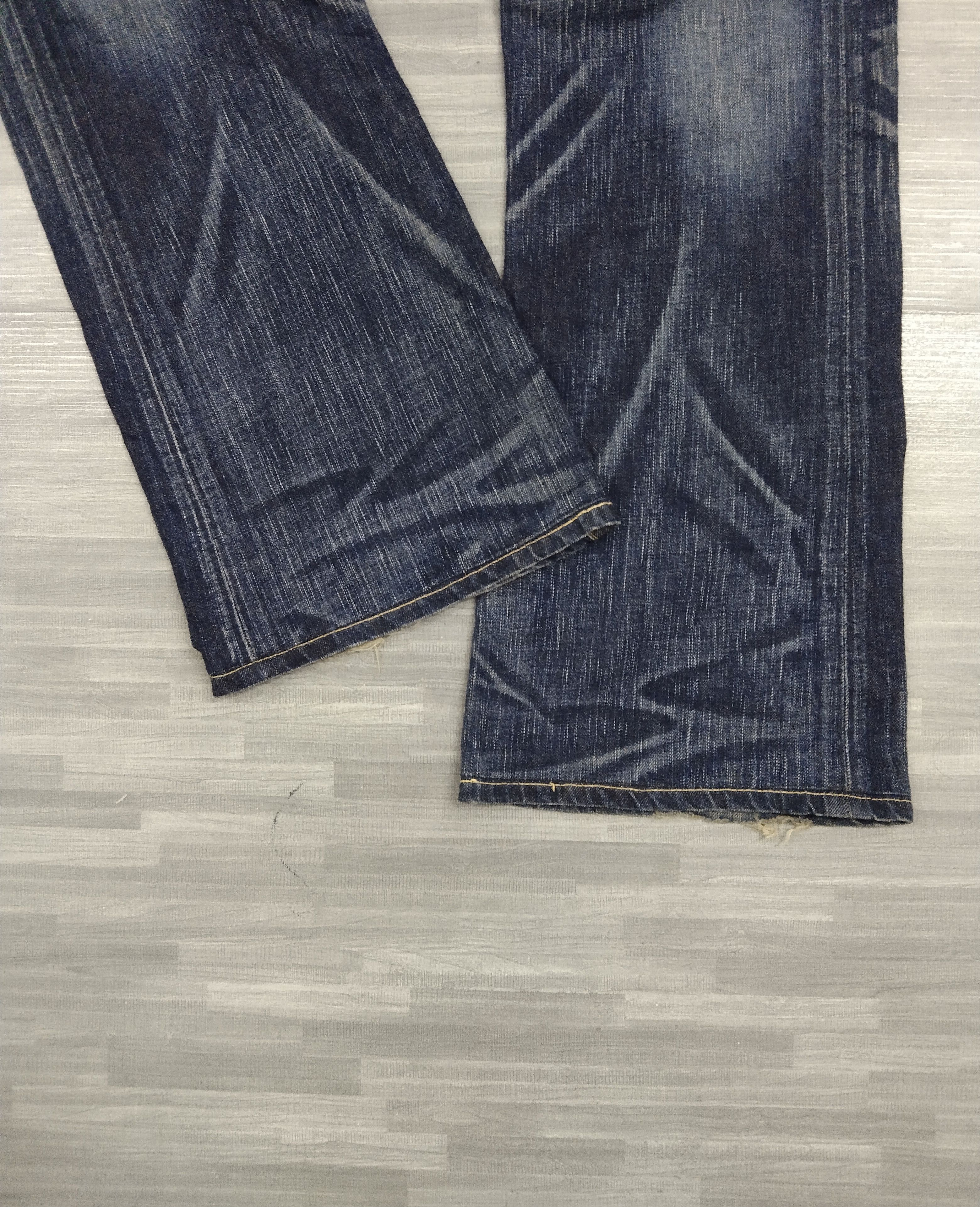 Edwin 🔥INSANE 90s FLARE 503 WASHED BLUE DENIM PANTS Size US 33 - 7 Thumbnail