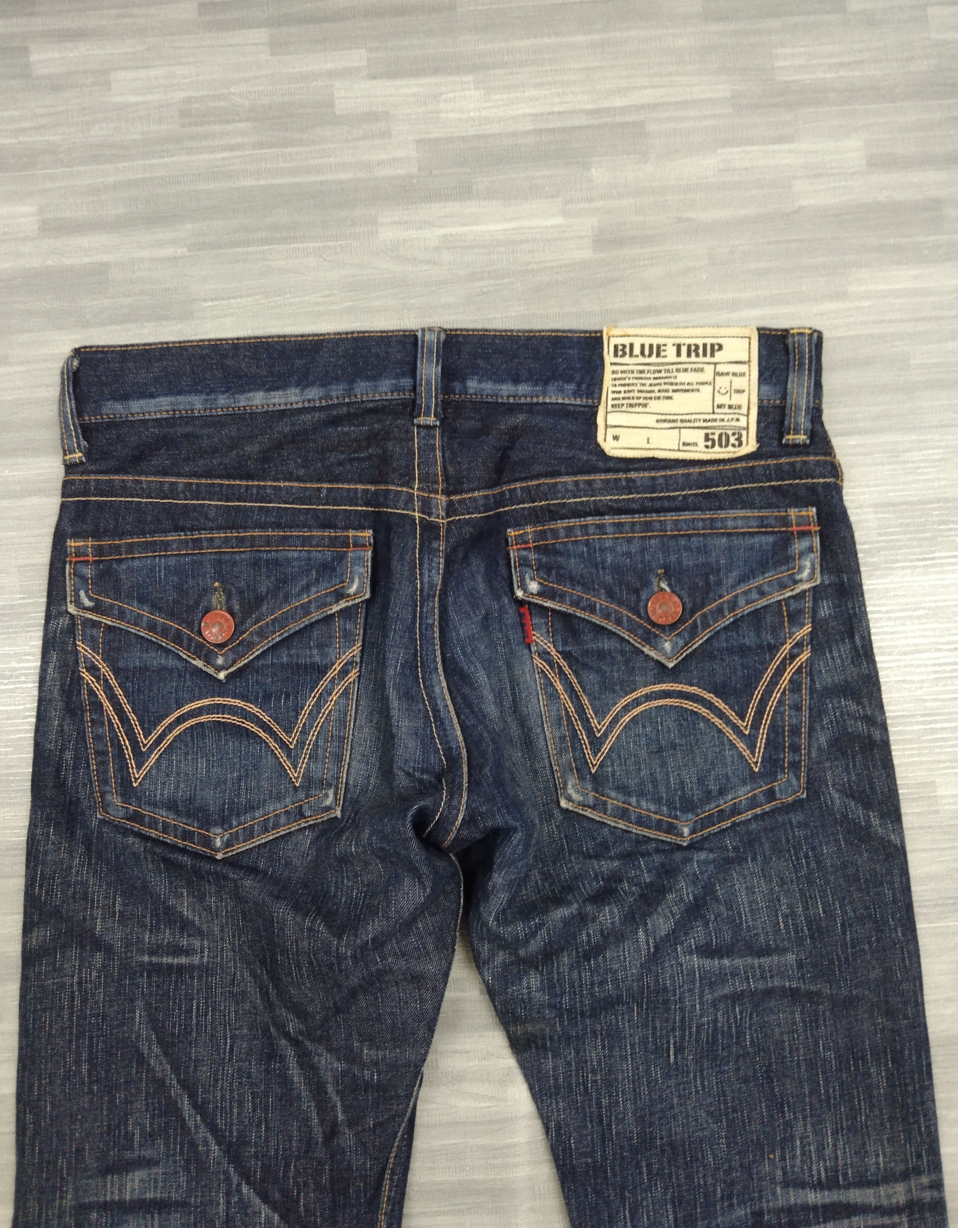 Edwin 🔥INSANE 90s FLARE 503 WASHED BLUE DENIM PANTS Size US 33 - 5 Thumbnail
