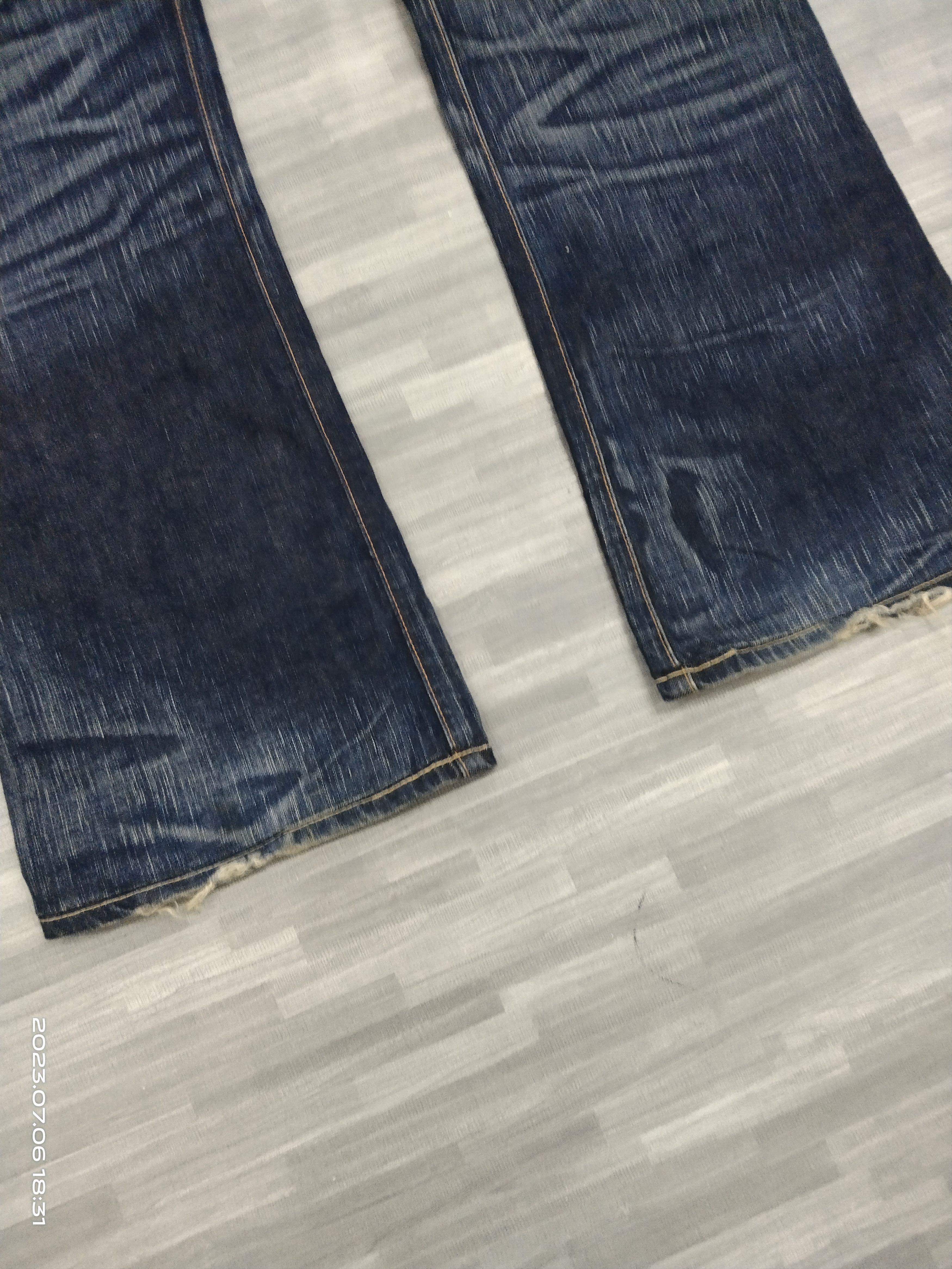 Edwin 🔥INSANE 90s FLARE 503 WASHED BLUE DENIM PANTS Size US 33 - 6 Thumbnail