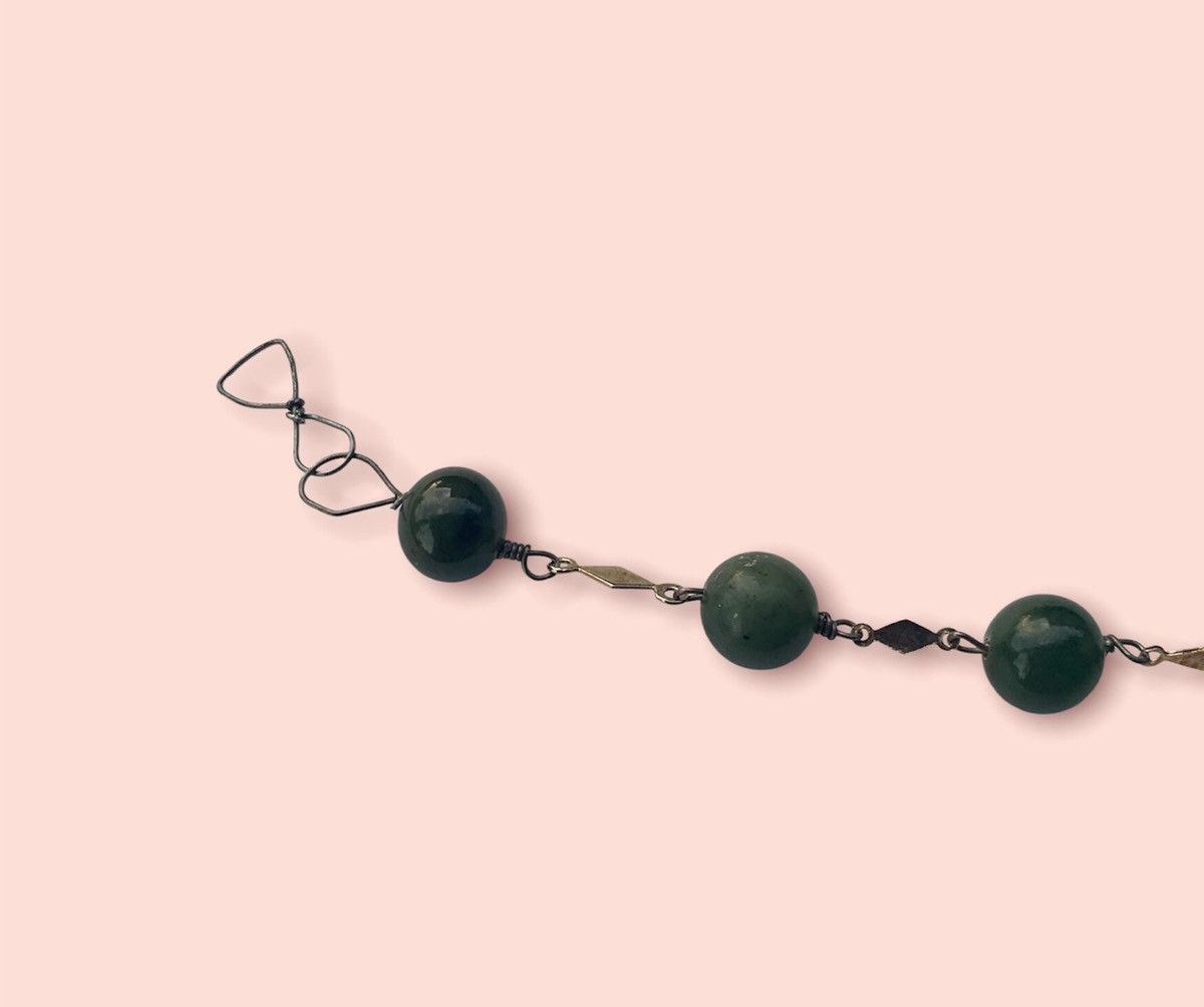 Vintage Jade Bracelet Vintage Gold Link Women’s Jewelry Size ONE SIZE - 8 Thumbnail