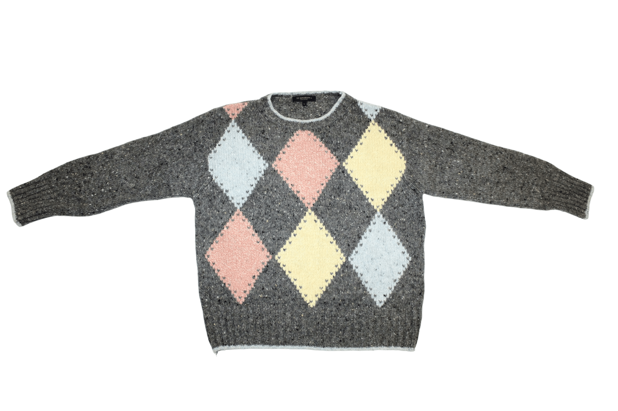 Etro Di Ripabianca Wool Cashmere Luxury Argyle Cable Knit Sweater Size US XL / EU 56 / 4 - 3 Thumbnail