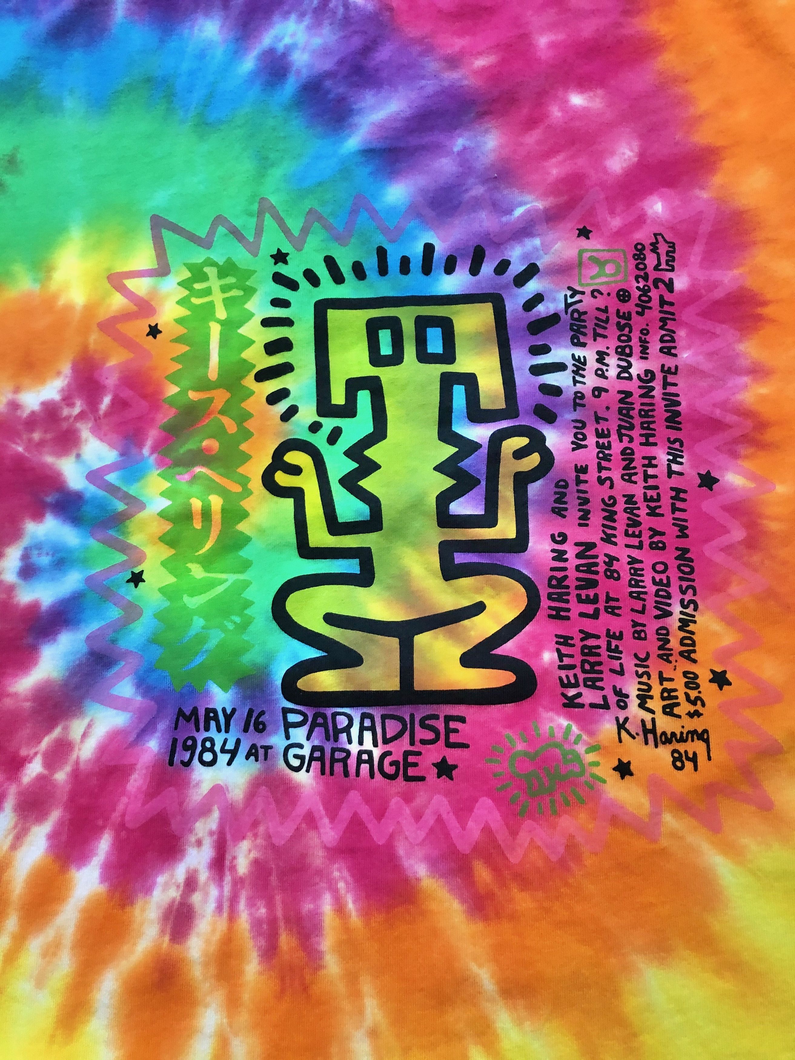 Uniqlo Keith Haring Uniqlo Party of Life NY Tie dye shirt Size US L / EU 52-54 / 3 - 4 Thumbnail
