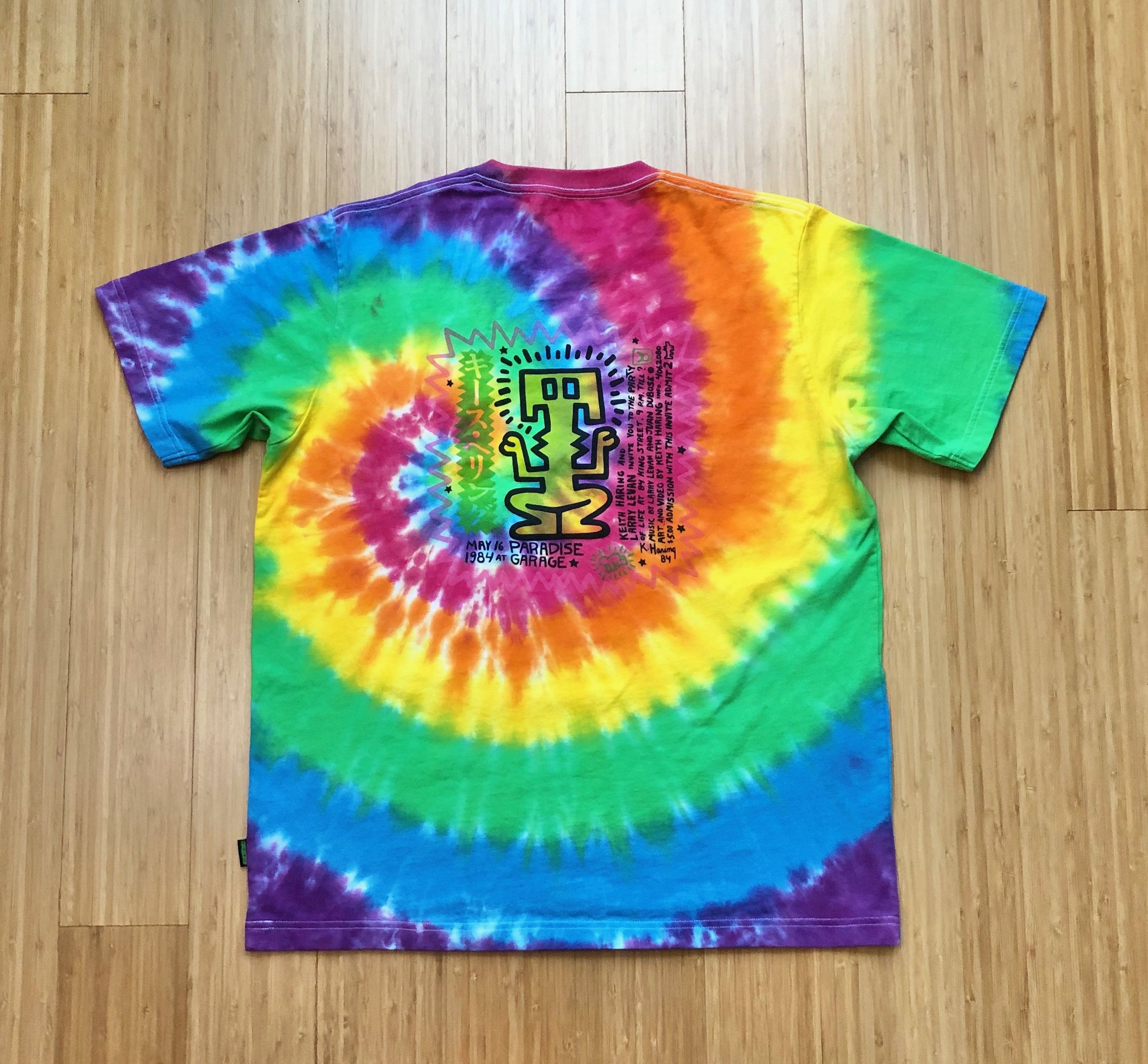 Uniqlo Keith Haring Uniqlo Party of Life NY Tie dye shirt Size US L / EU 52-54 / 3 - 2 Thumbnail
