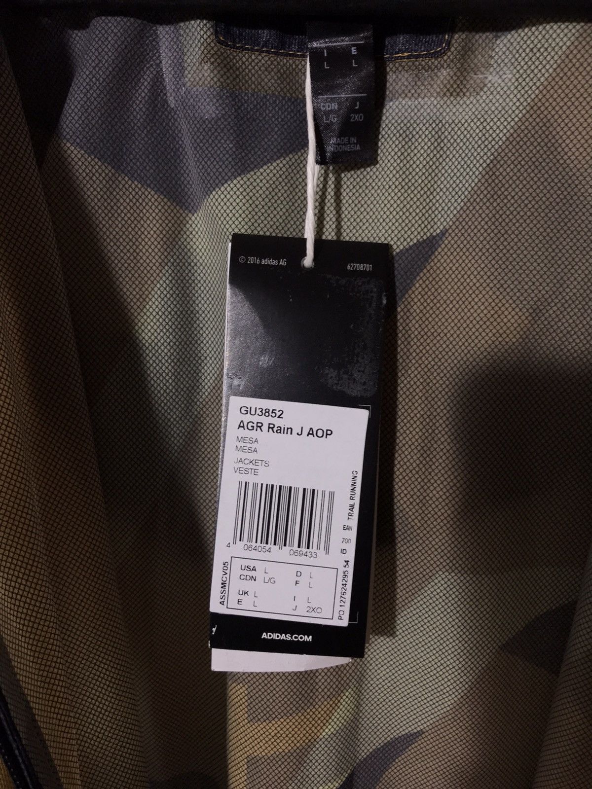 Adidas Adidas AGR Rain Aop Waterproof Jacket Size US L / EU 52-54 / 3 - 3 Thumbnail