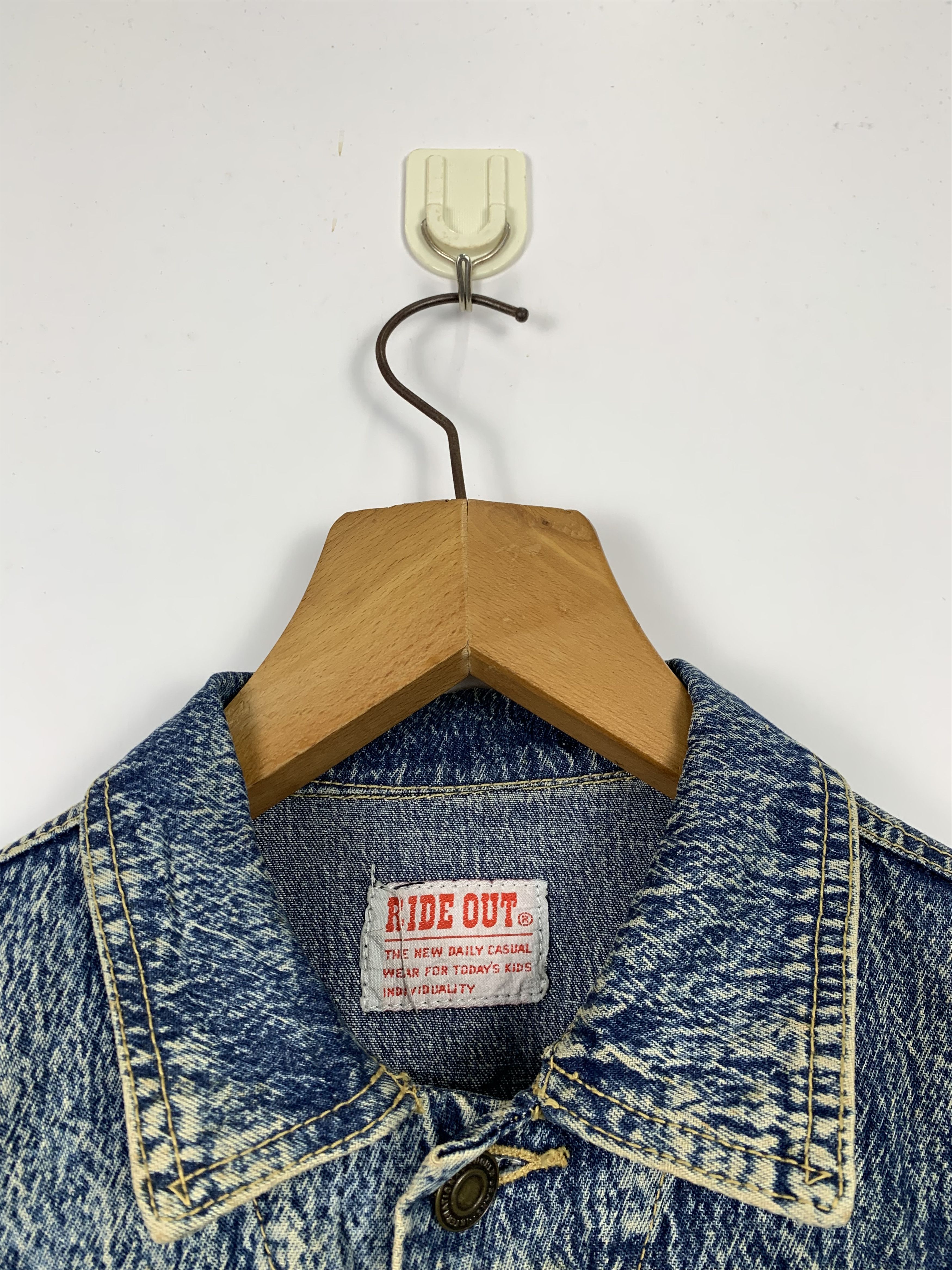 Other Vintage Ride Out Jeans Acid Wash Button Jacket J0530 Size US S / EU 44-46 / 1 - 7 Thumbnail