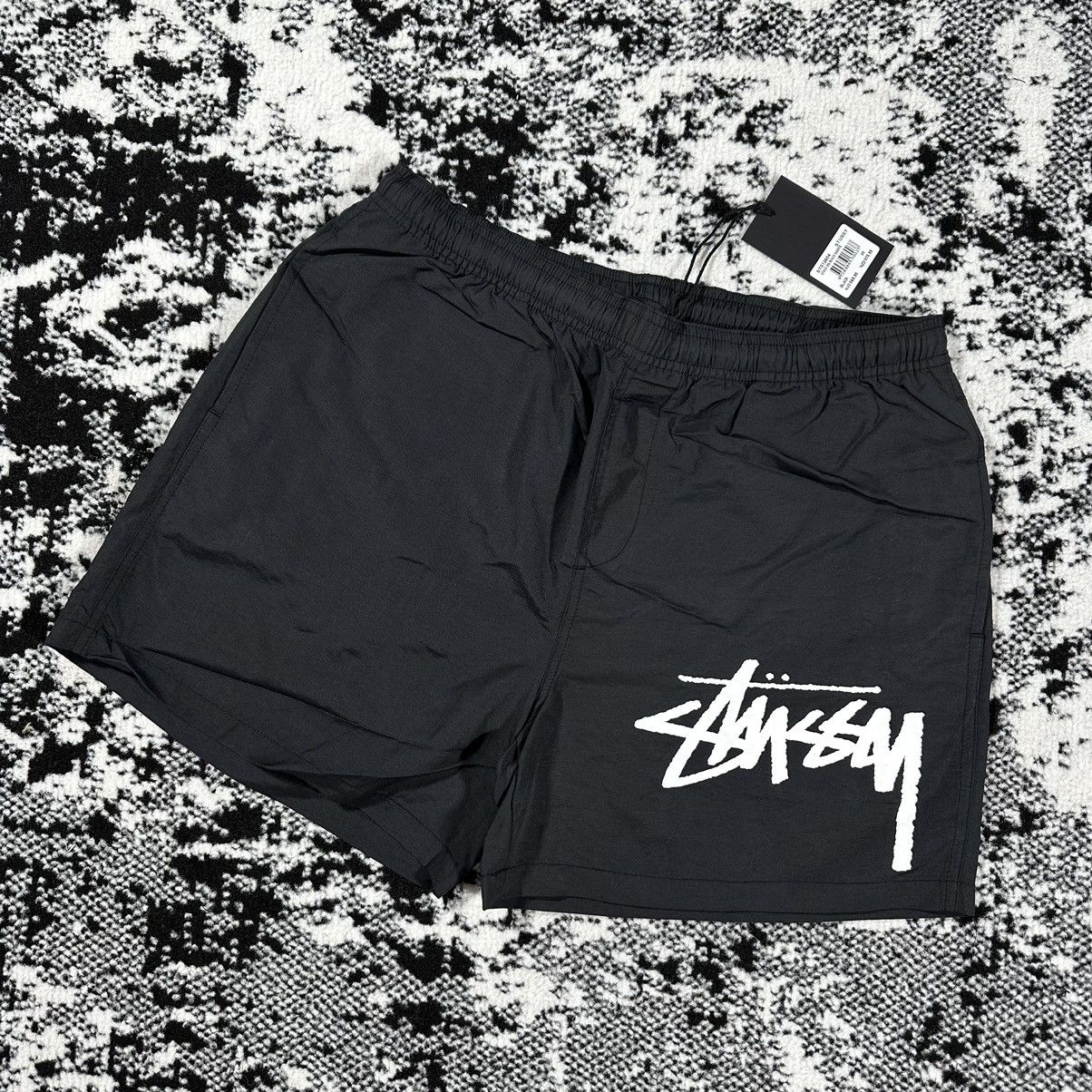 image of Stussy Big Stock Beach Shorts - Black 30, Men's