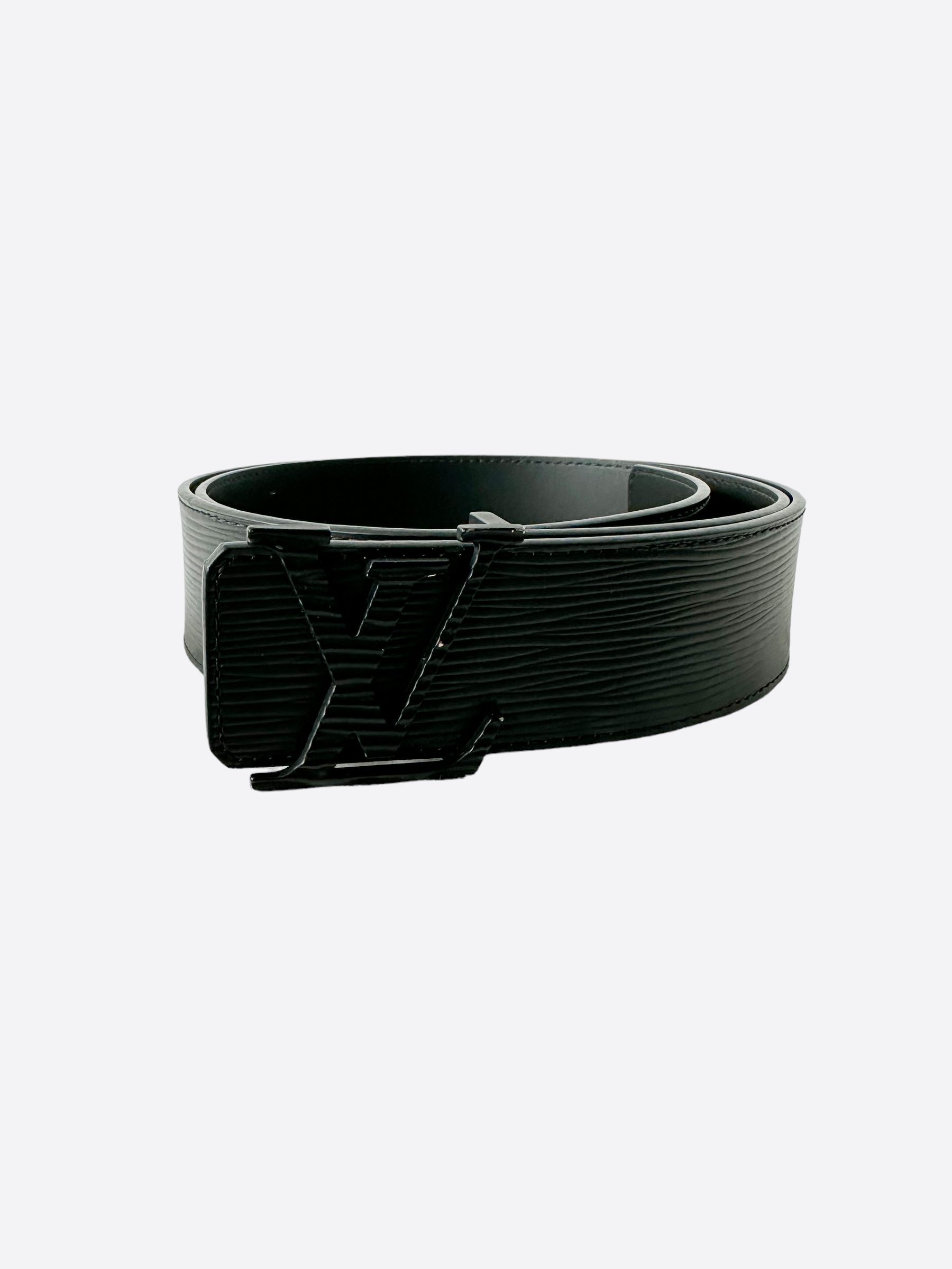 Pre-owned Louis Vuitton Black Epi Leather Belt