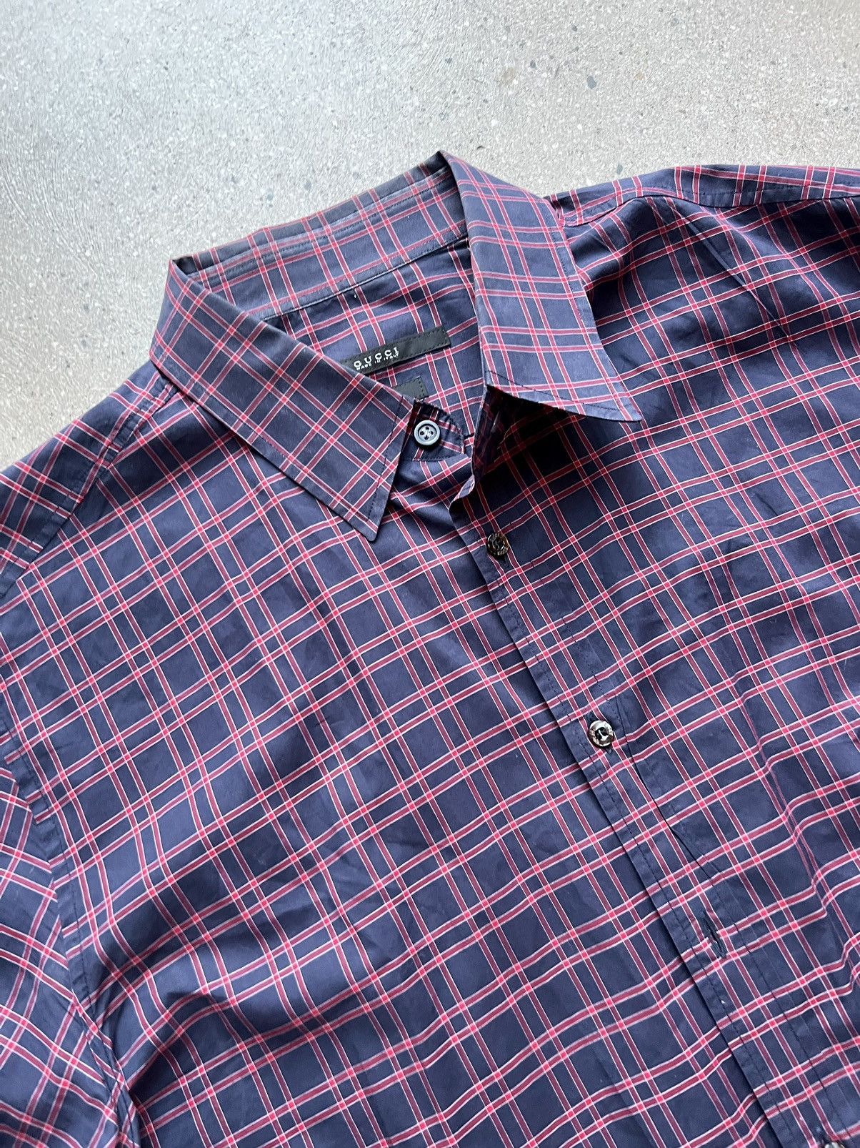 Gucci $685 F/W14 Classic Fit Tartan Button Up XL Size US L / EU 52-54 / 3 - 1 Thumbnail