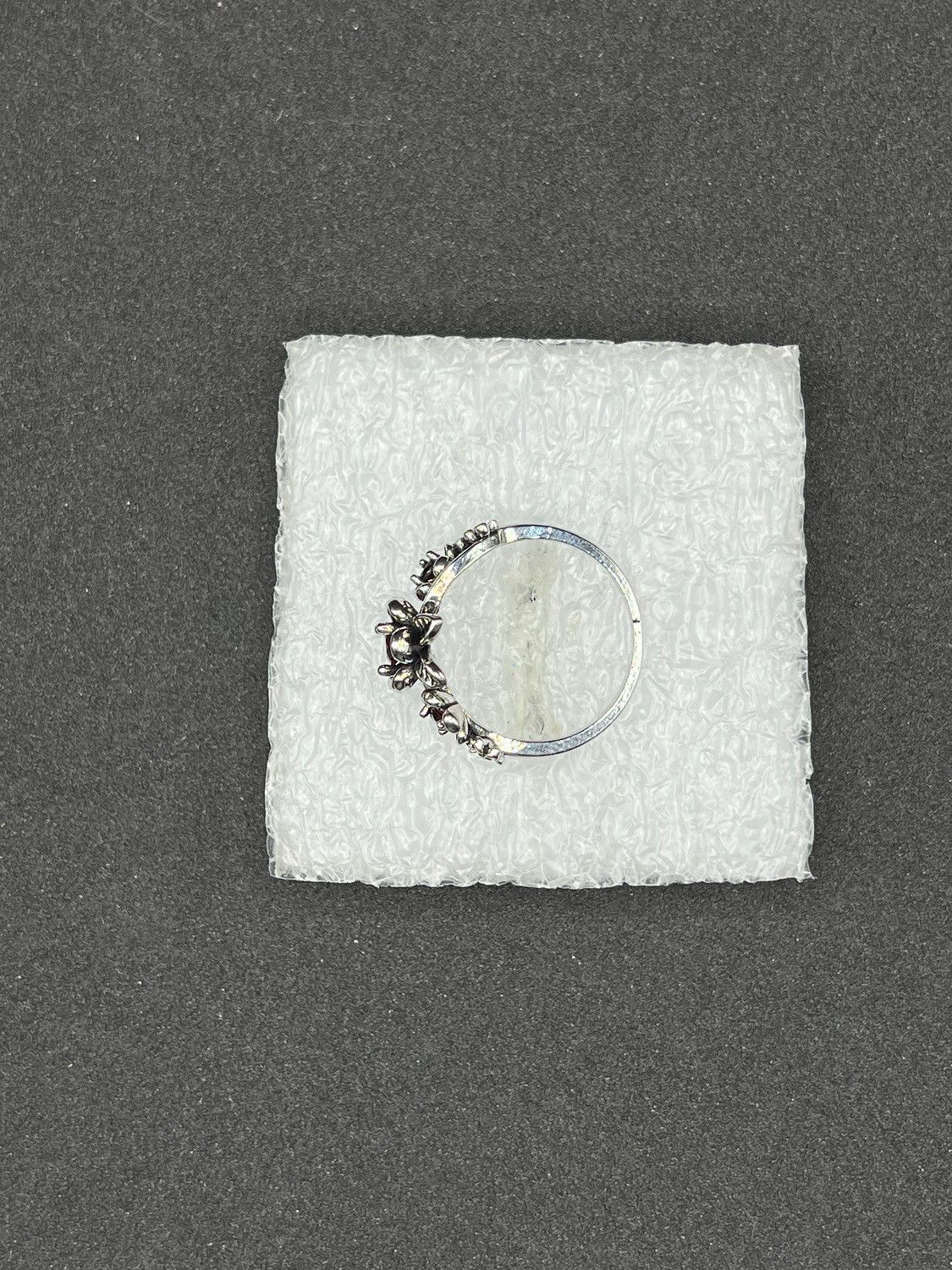 Jewelry Red Cz flower Tibetan silver ring - size 8.5 Size ONE SIZE - 3 Thumbnail
