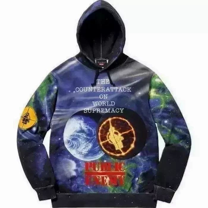 image of 18S/s Undercover Public Enemy Hooded Sweatshirt Xl, Men's