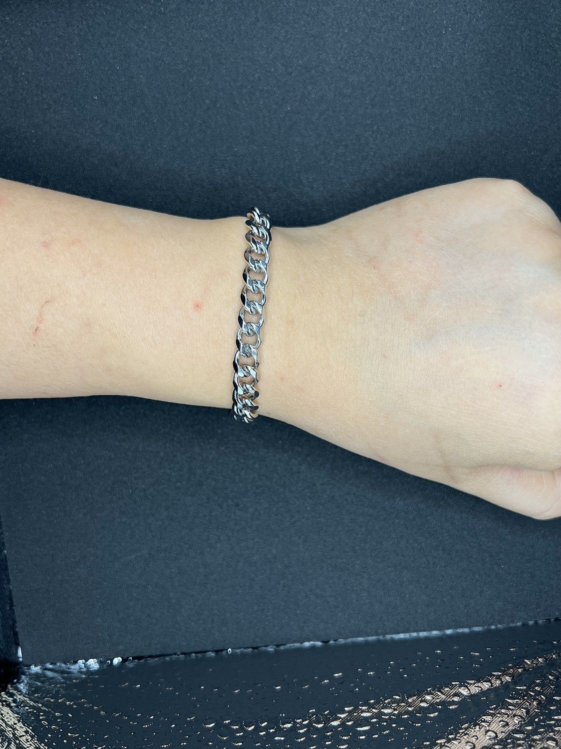 Jewelry Silver Chain Stainless Steel Bracelet Size ONE SIZE - 4 Thumbnail
