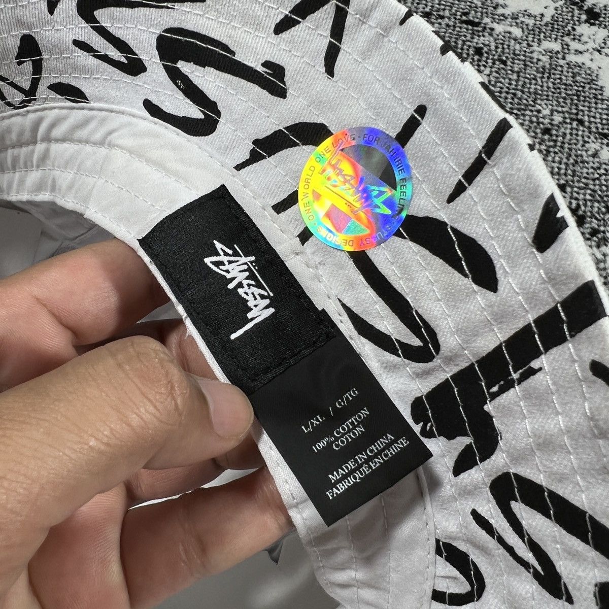 Japanese Brand × Stussy STUSSY BIG CITIES BUCKET HAT IN WHITE L/XL Size ONE SIZE - 7 Thumbnail