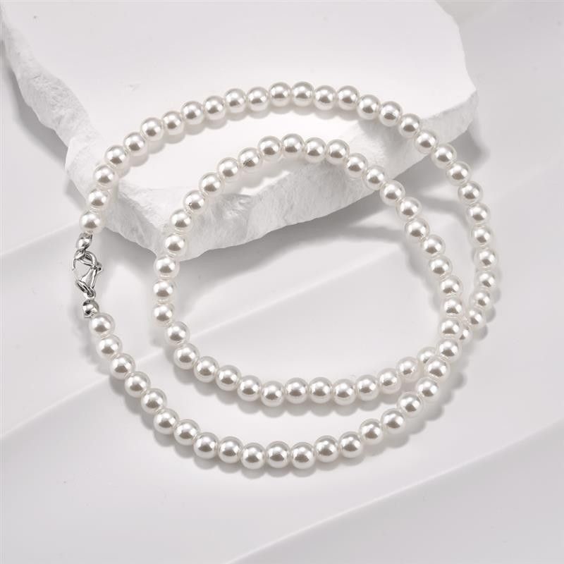 Handmade 8mm Natural Freshwater Pearl Chokers Necklace Size ONE SIZE - 2 Thumbnail