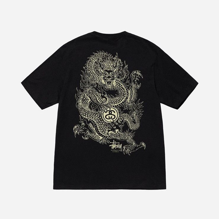 Stussy STUSSY DRAGON TEE - BLACK 'LARGE' | Grailed