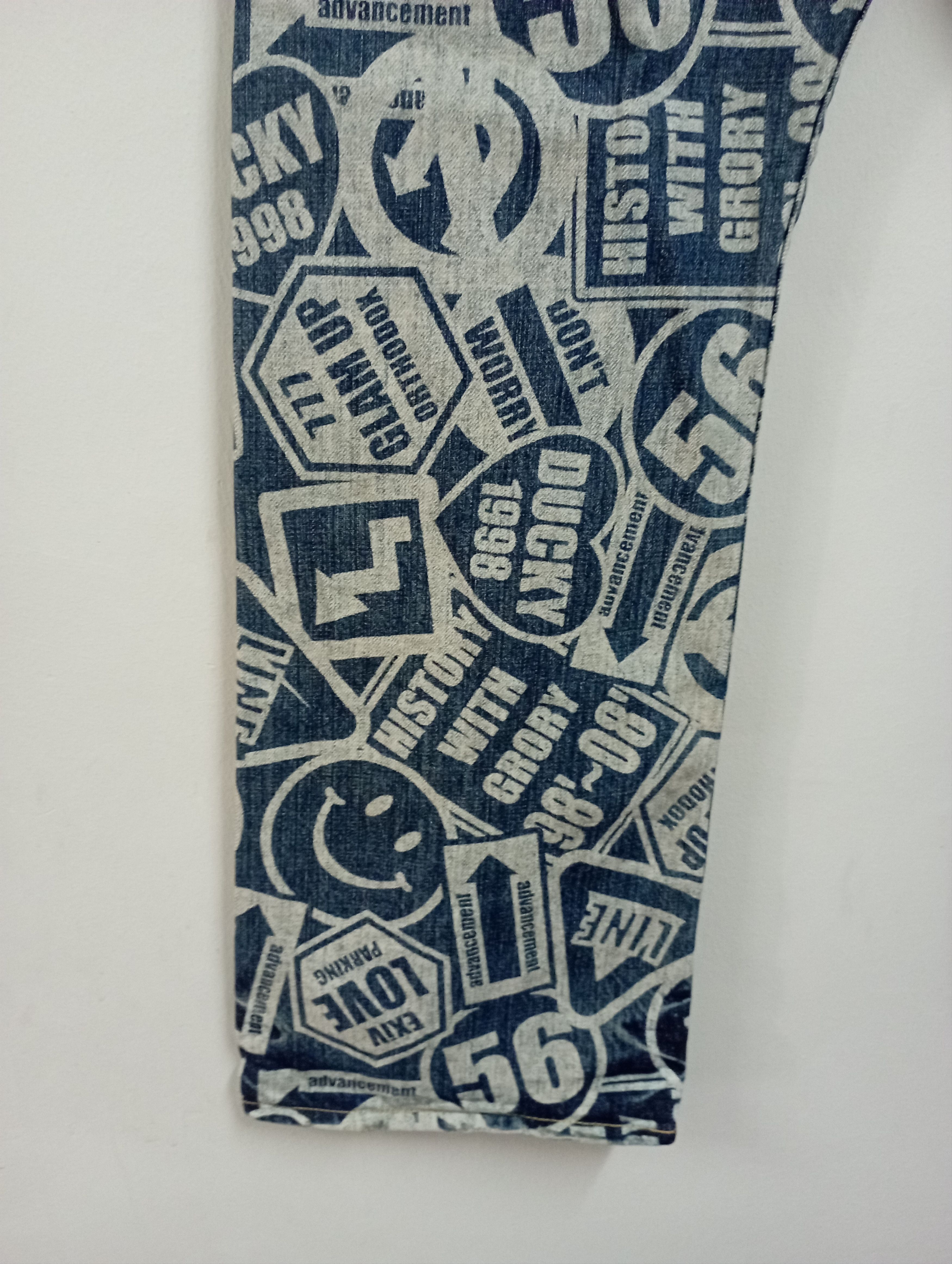 Kapital Japan Fullprinted & Smiley Like Kapital CO & LU Jeans Size US 33 - 14 Thumbnail