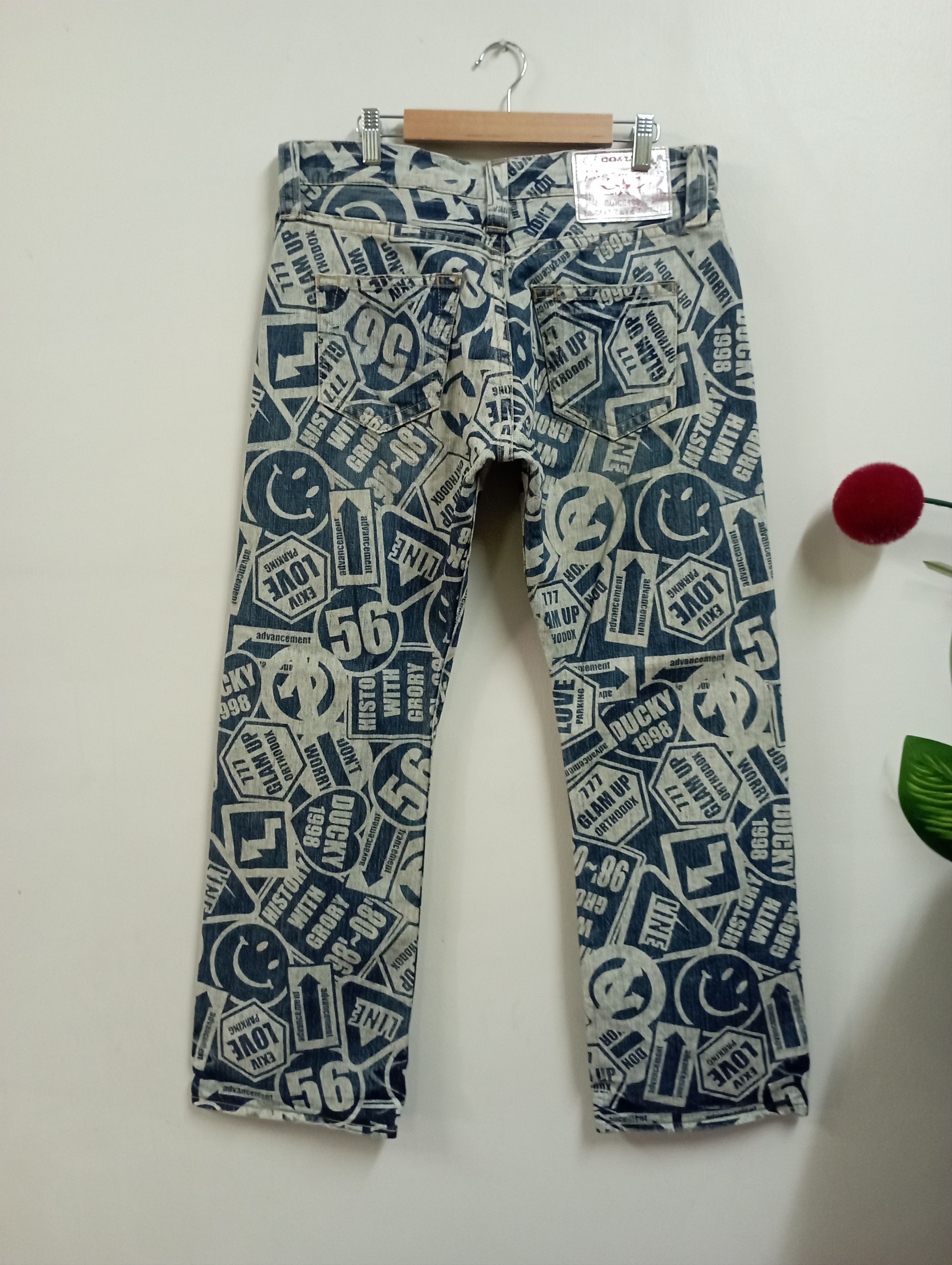 Kapital Japan Fullprinted & Smiley Like Kapital CO & LU Jeans Size US 33 - 2 Thumbnail