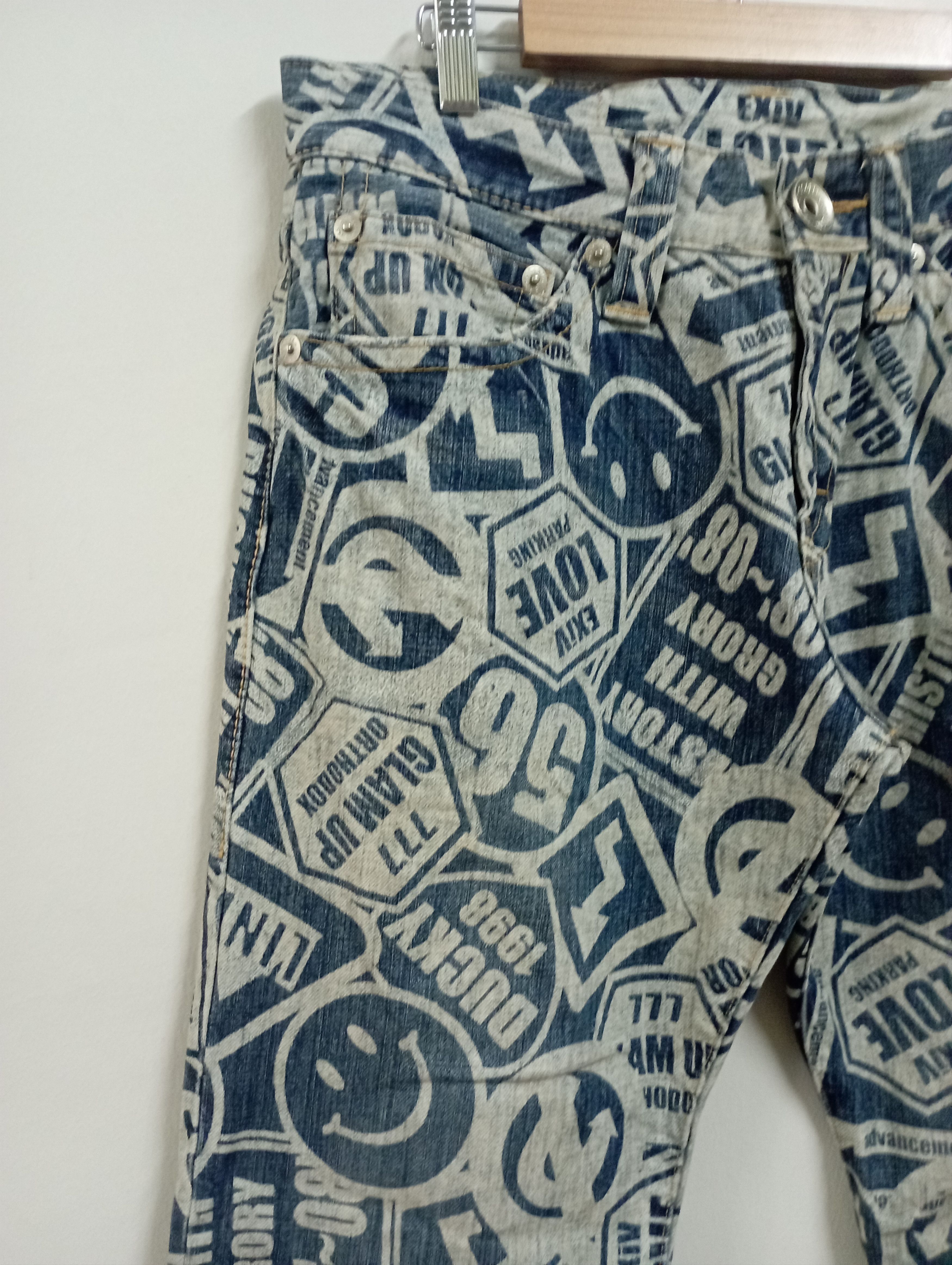 Kapital Japan Fullprinted & Smiley Like Kapital CO & LU Jeans Size US 33 - 6 Thumbnail