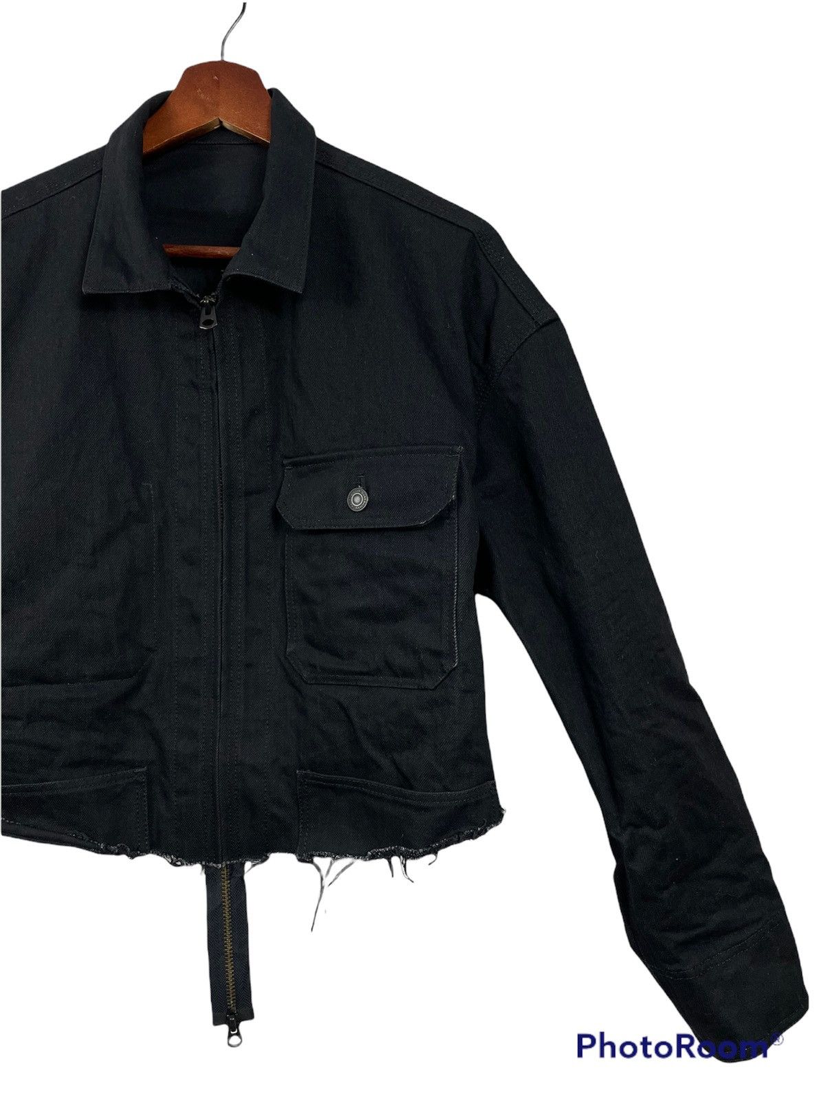 Yohji Yamamoto 🔥Yohji Yamamoto AW17 Cropped Denim Jacket🔥 Size US L / EU 52-54 / 3 - 4 Thumbnail