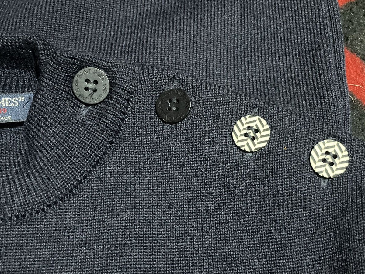 Saint James Wool Mock Neck Sweater With Shoulder Button Detail Size US M / EU 48-50 / 2 - 4 Thumbnail