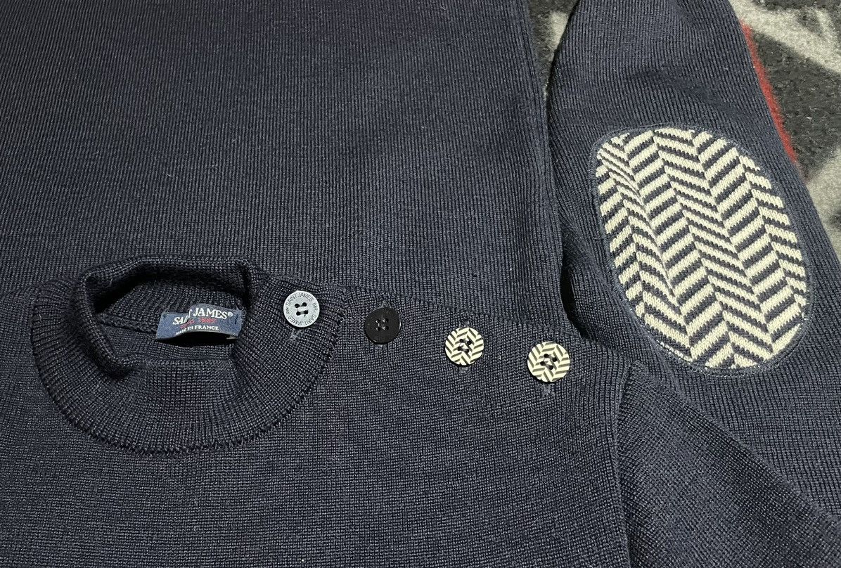 Saint James Wool Mock Neck Sweater With Shoulder Button Detail Size US M / EU 48-50 / 2 - 3 Thumbnail